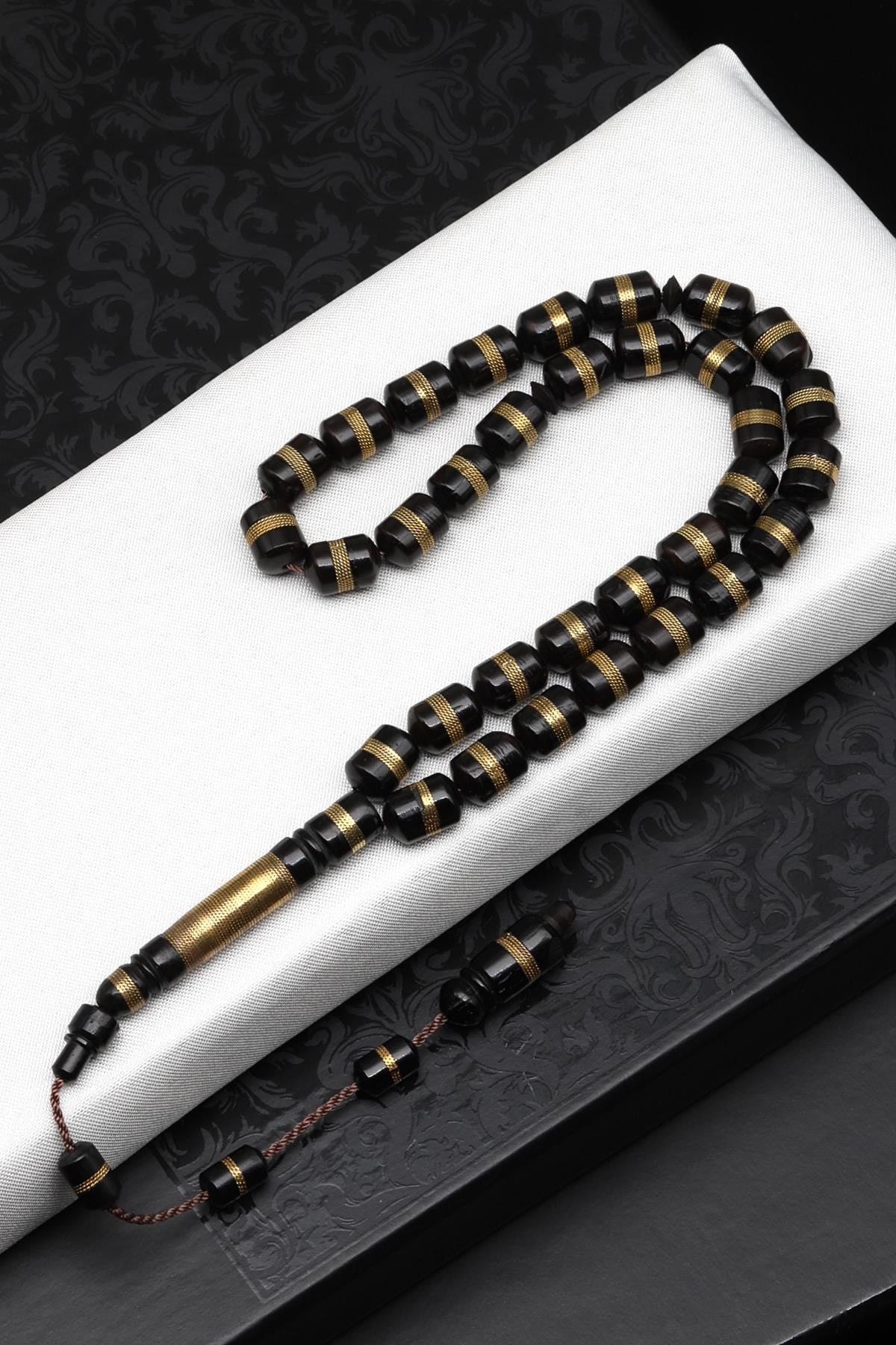 İşlemeli Kuka Tesbih 6 x 9 mm Kapsül Kesim - T-1540