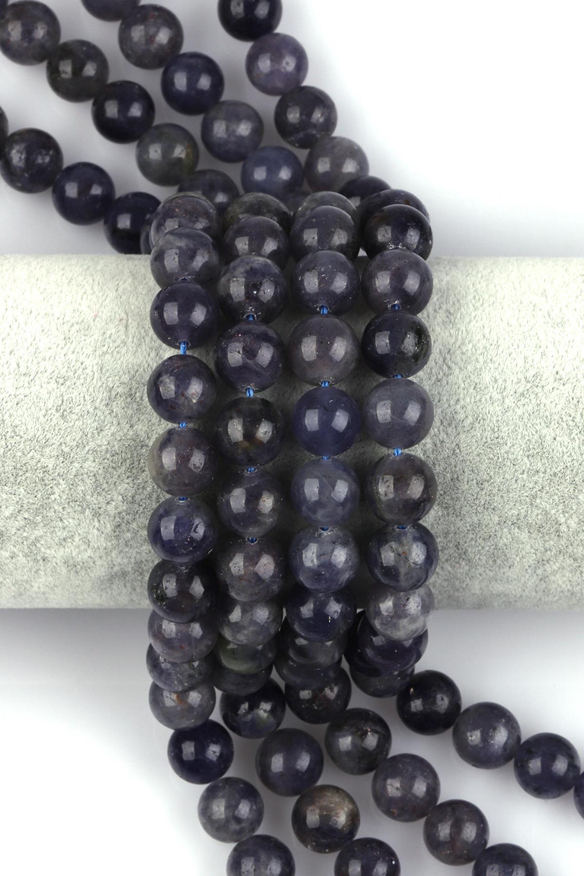 İyolit ( AA Kalite ) Doğal Taş Dizi 10 mm Küre Kesim