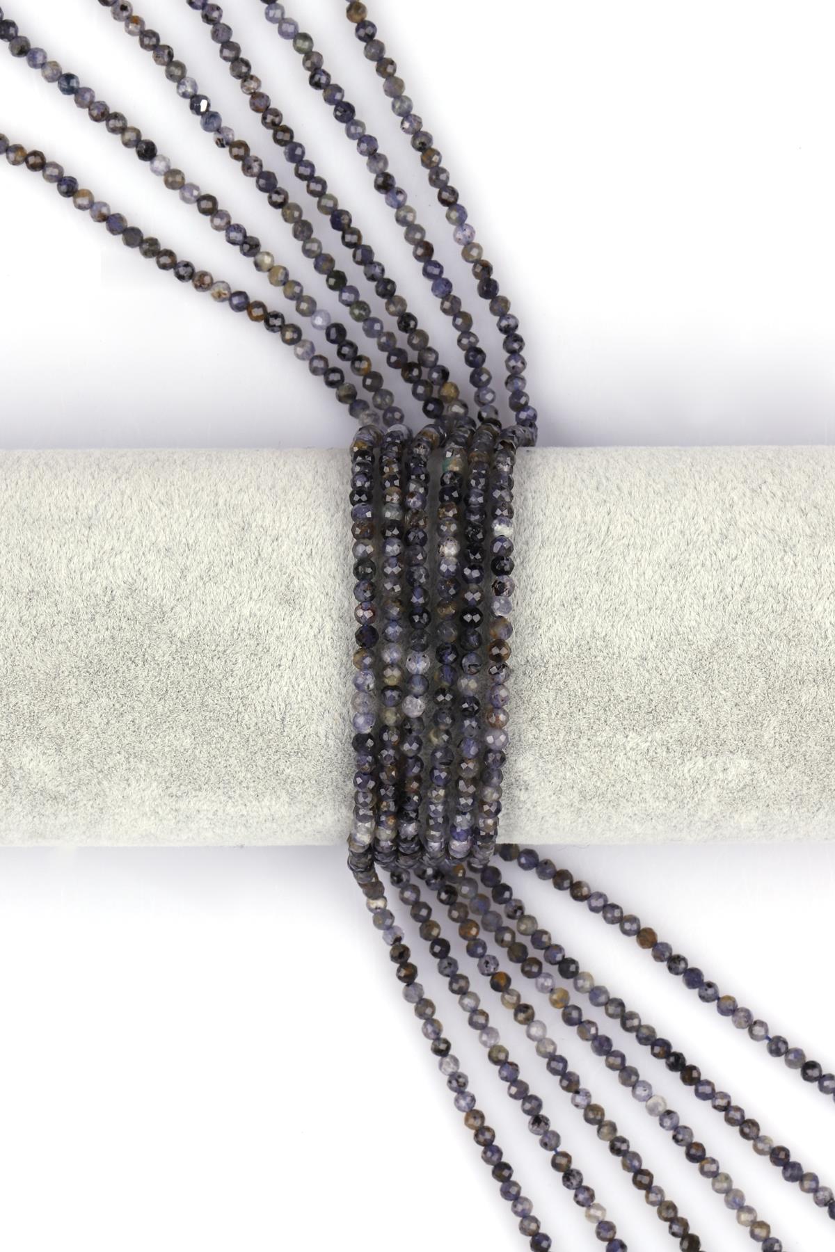 İyolit Doğal Taş Dizi 3 mm Fasetli Kesim