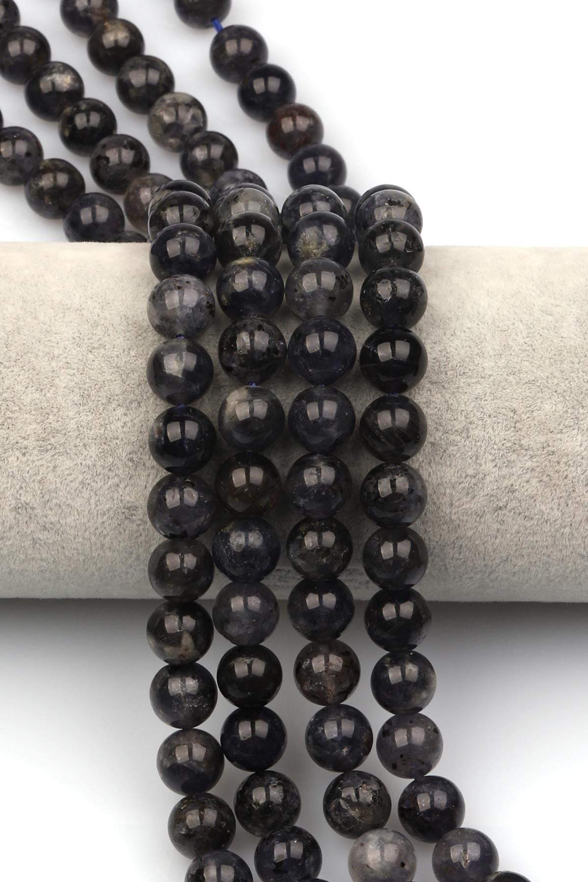 İyolit Doğaltaş Dizi 10 mm Küre Kesim