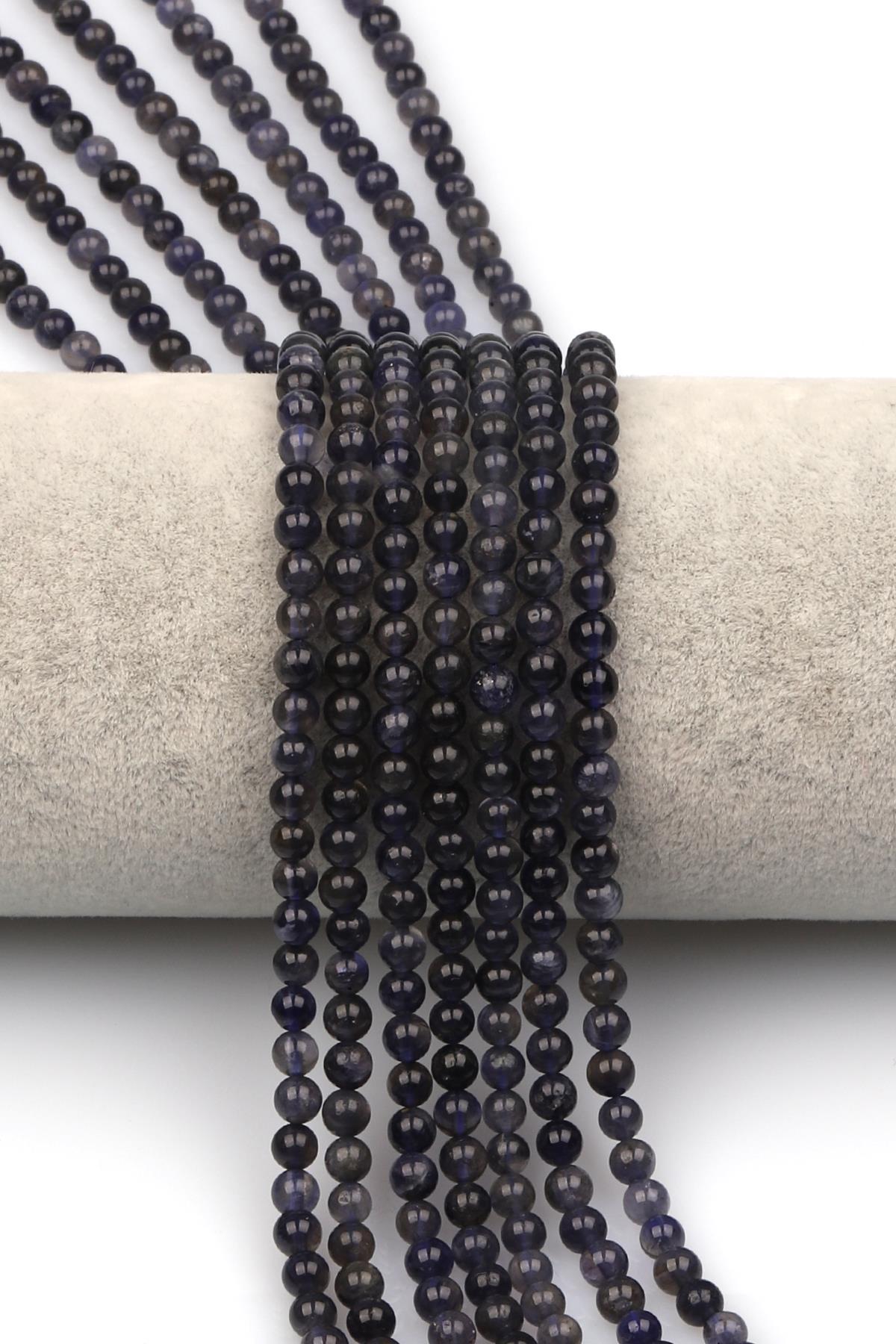 İyolit Doğaltaş Dizi 4 mm Küre Kesim