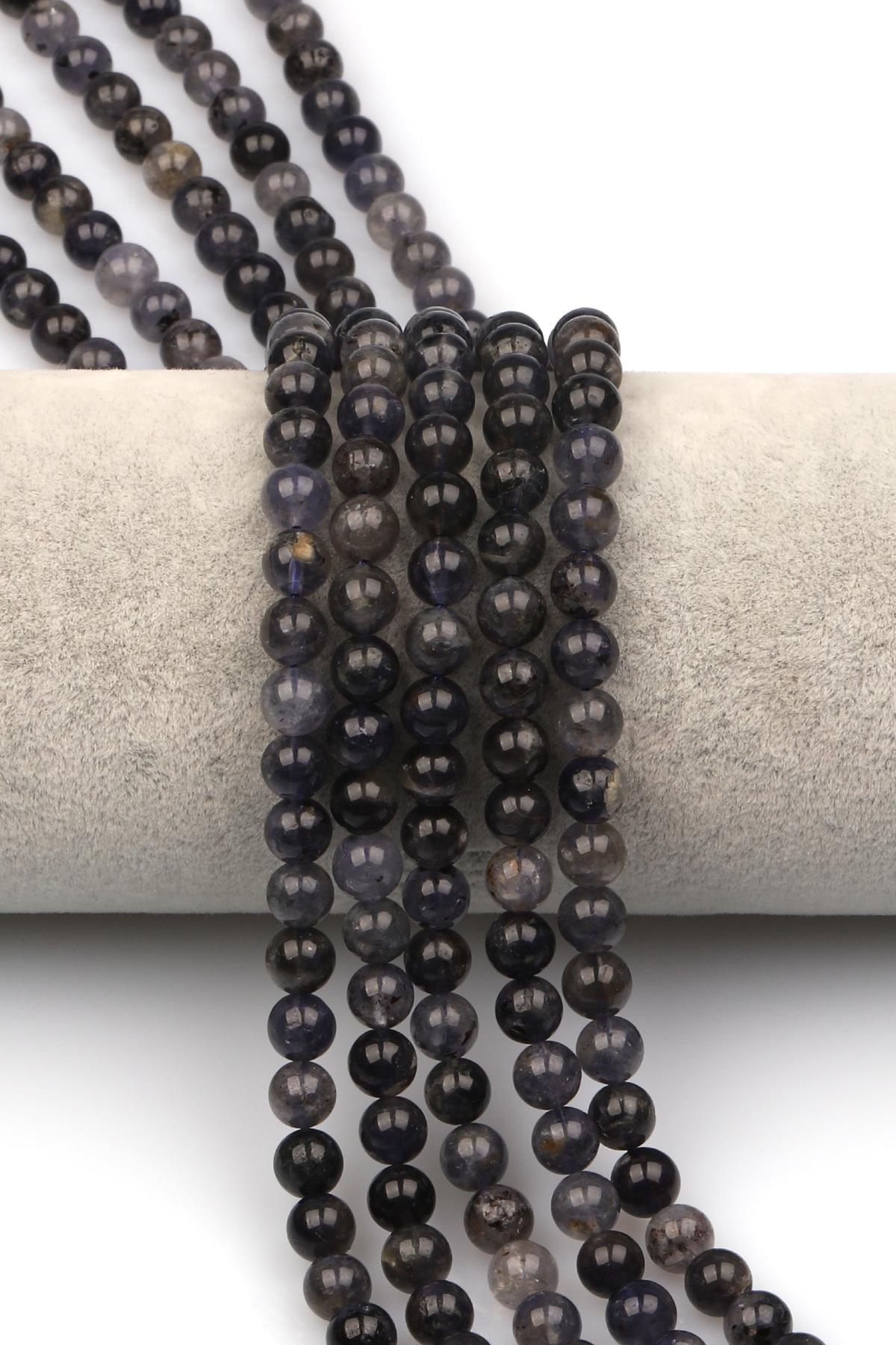 İyolit Doğaltaş Dizi 6 mm Küre Kesim