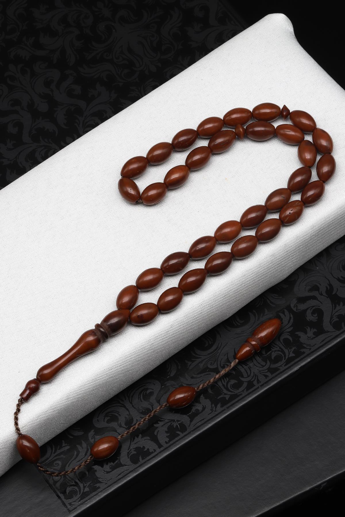 İznik Kuka Ağacı Tesbih 6 x 9  mm Arpa Kesim