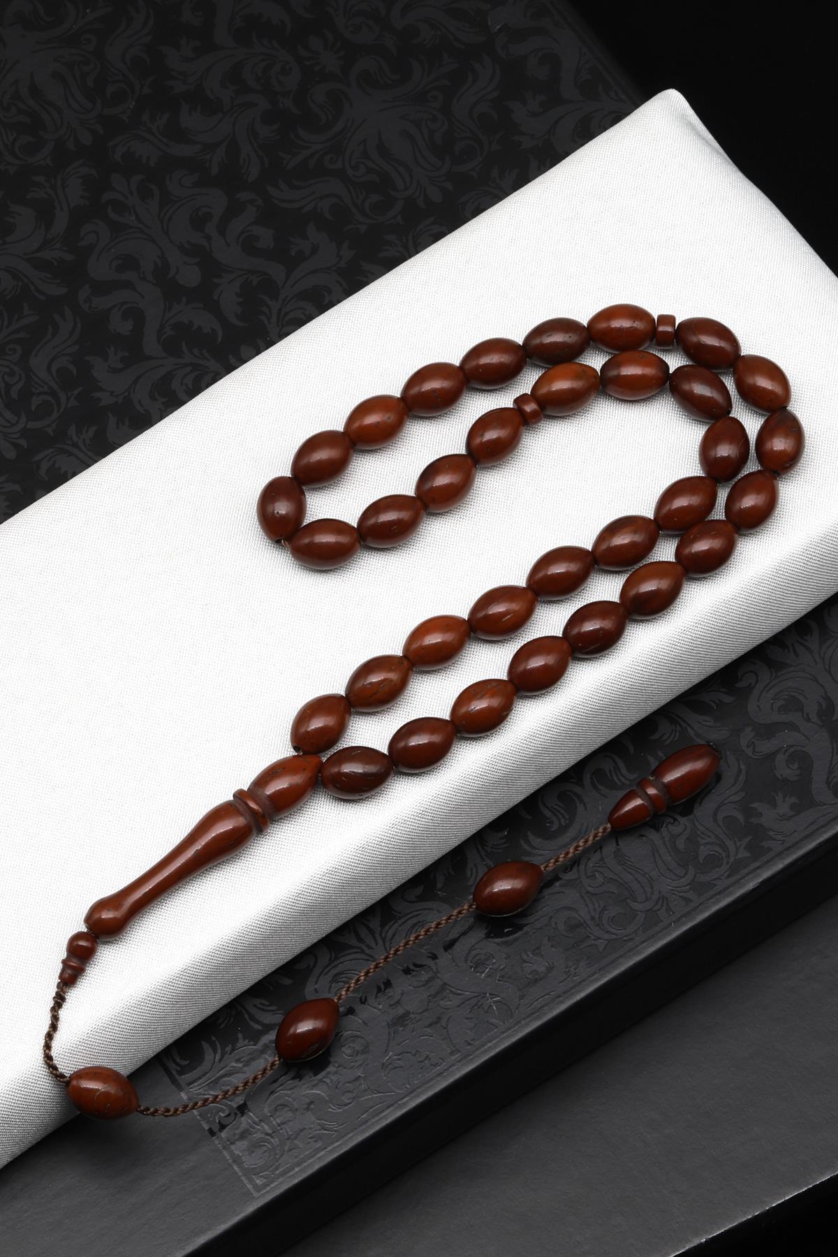 İznik Kuka Ağacı Tesbih 7 x 10 mm Arpa Kesim - T-1548