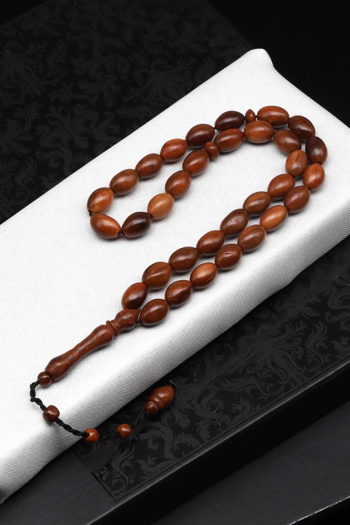 İznik Kuka Ağacı Tesbih 7 x 11 mm Arpa Kesim