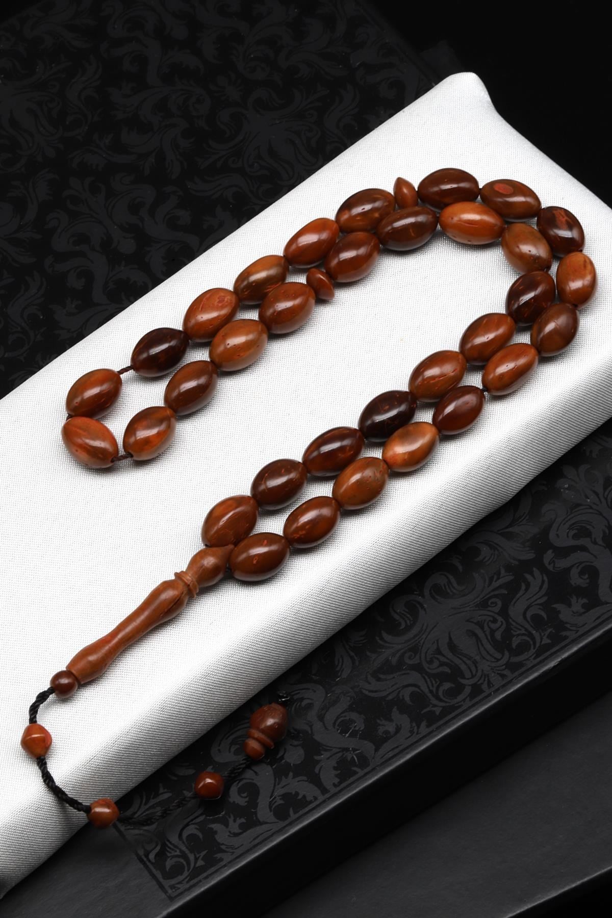 İznik Kuka Ağacı Tesbih 8 x 12 mm Arpa Kesim