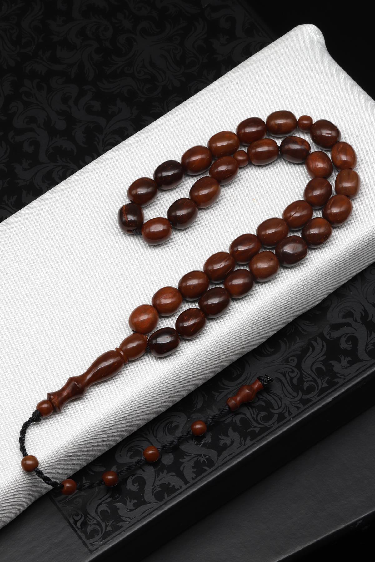 İznik Kuka Ağacı Tesbih 8 x 9  mm Kapsül Kesim