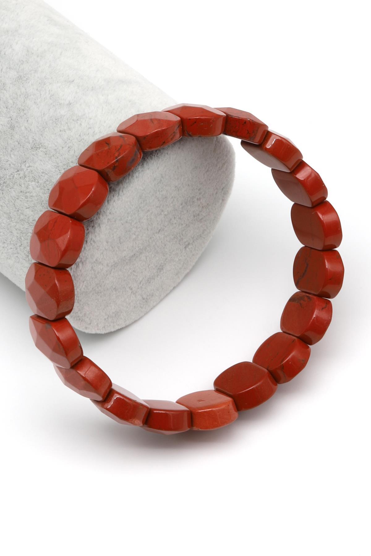 Jasper Doğal Taş Bileklik 11 x 15 mm Özel Kesim