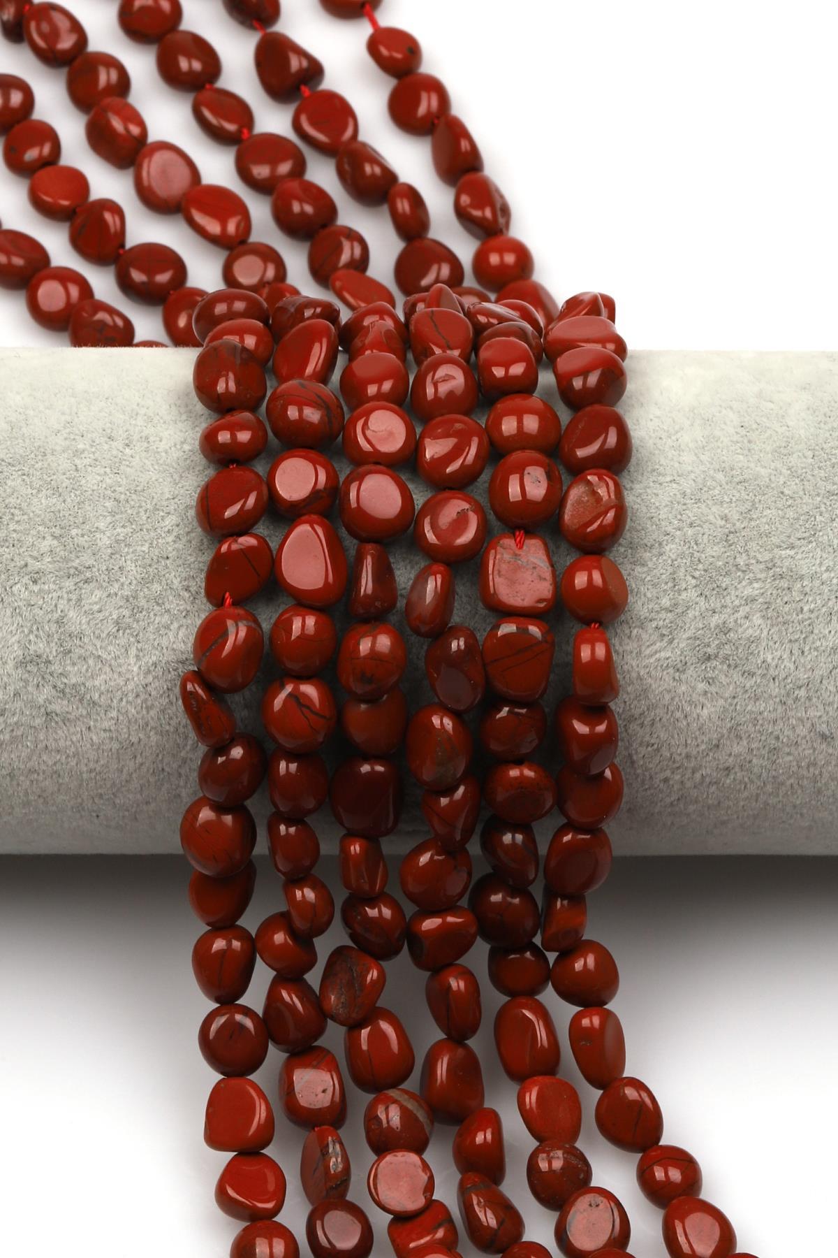 Jasper Doğal Taş Dizi 6 x 8 mm Mercimek Kesim