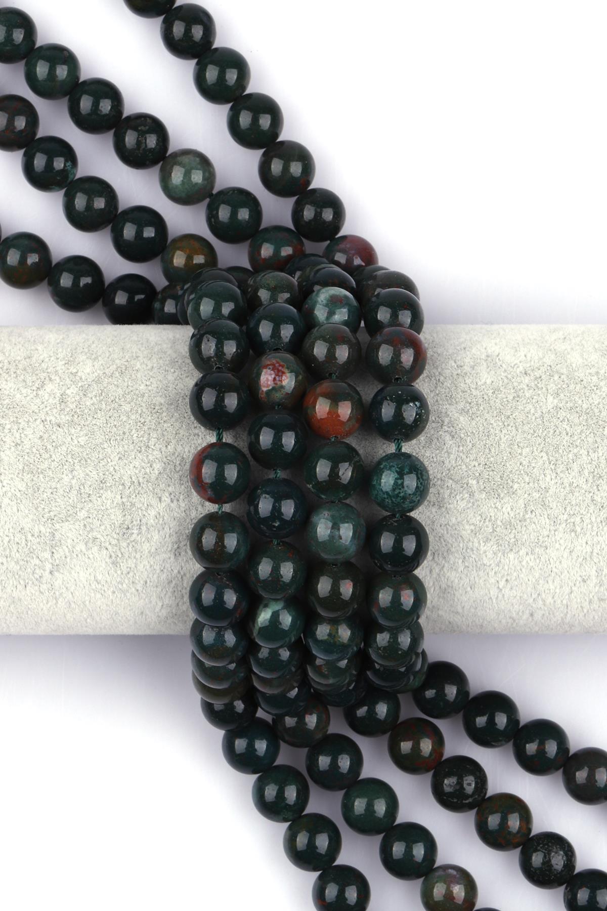 Kan Taşı Doğal Taş Dizi 10 mm Küre Kesim