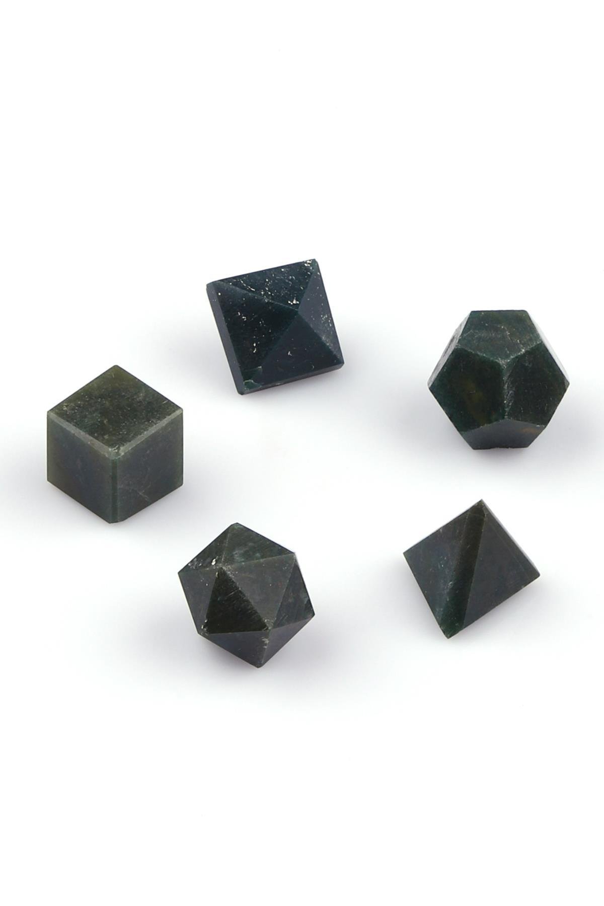 Kan Taşı Doğal Taş Platonik Set