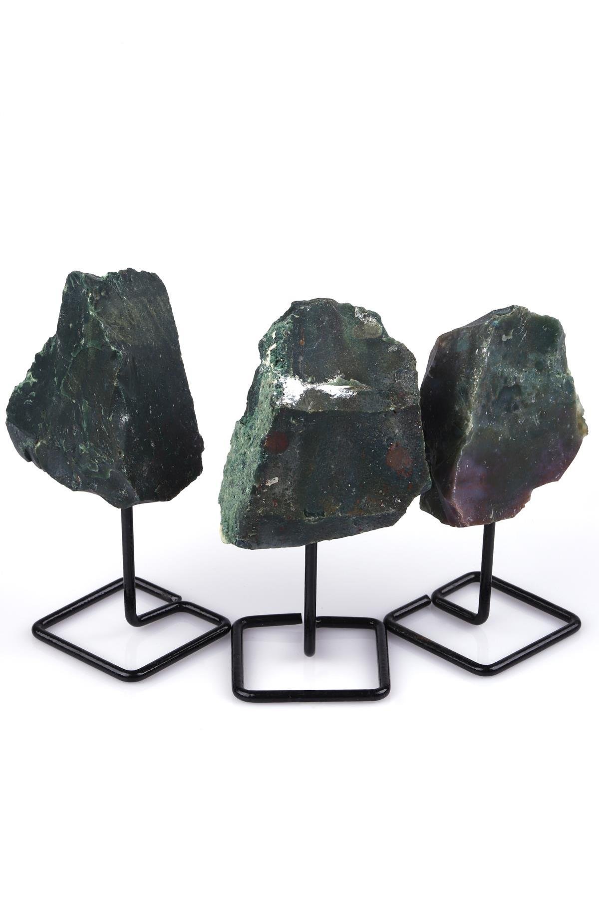 Kan Taşı Doğal Taş Standlı Parça