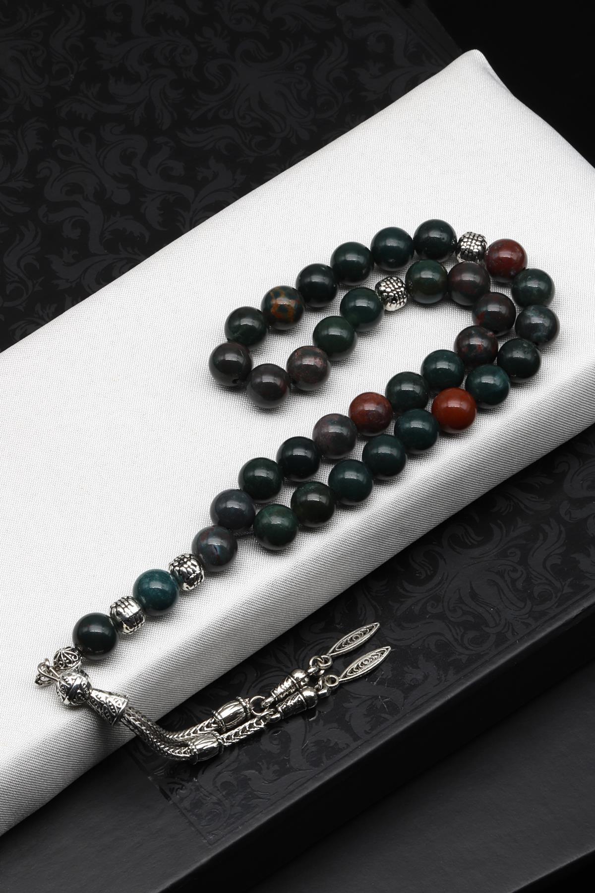 Kan Taşı Doğal Taş Tesbih 8 mm Küre Kesim