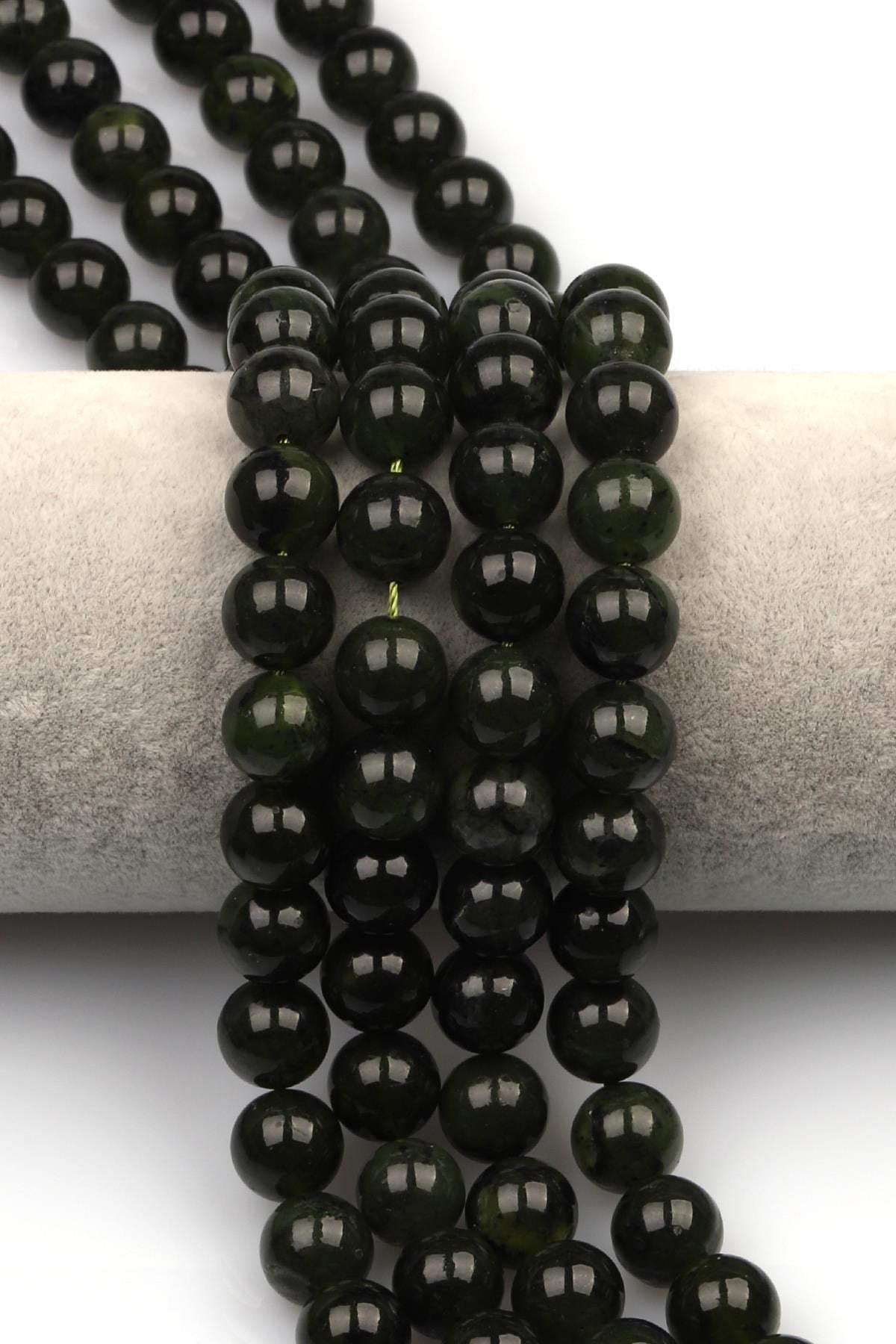 Kanada Yeşim (A Kalite) Doğal Taş Dizi 10 mm Küre Kesim