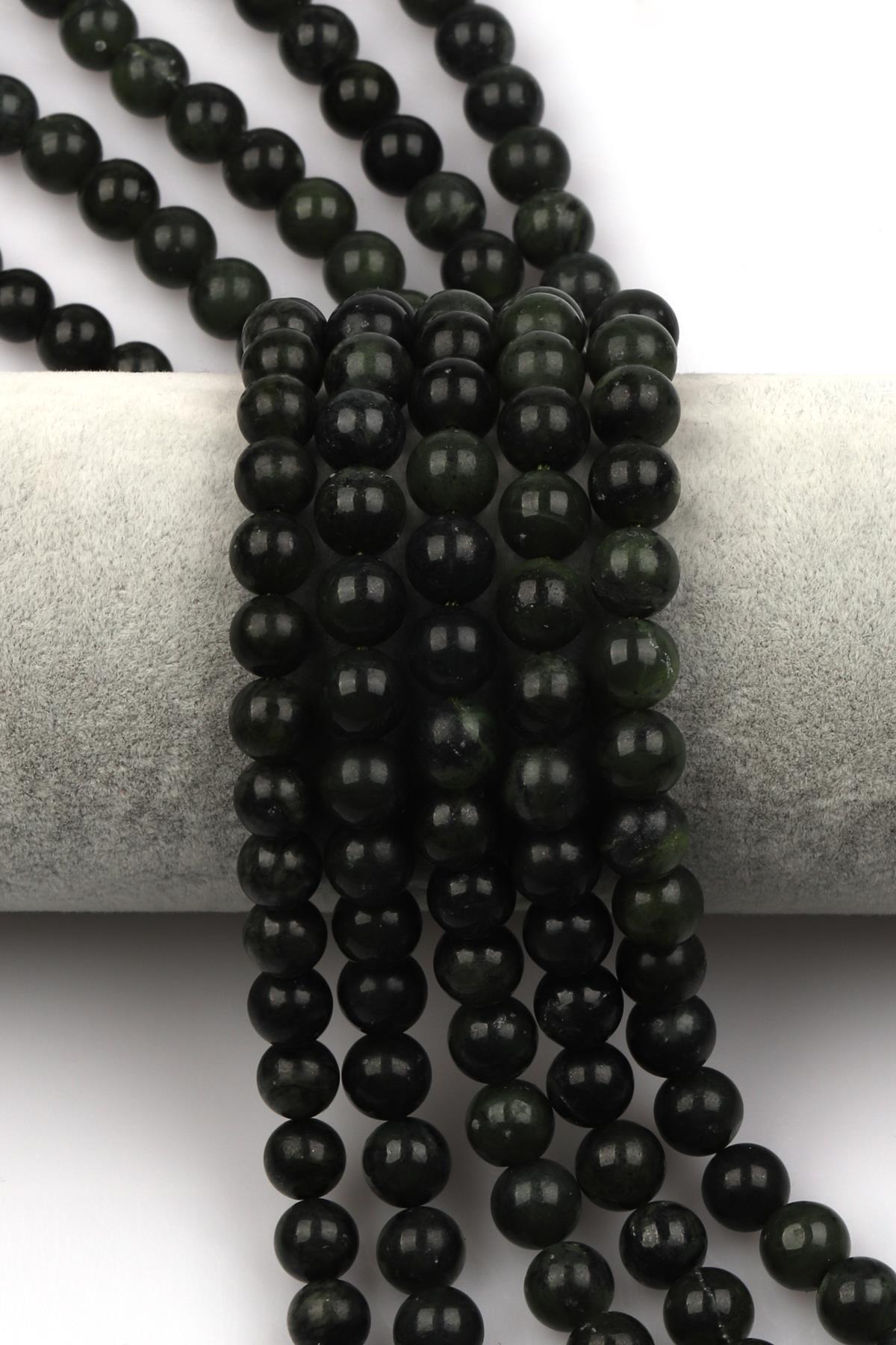 Kanada Yeşim ( AB Kalite ) Doğal Taş Dizi 8 mm Küre Kesim