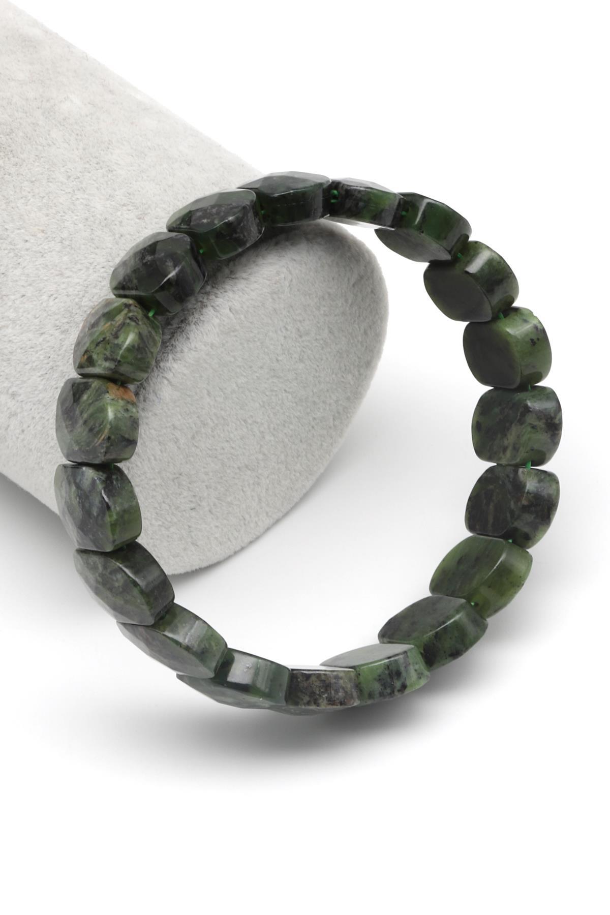 Kanada Yeşim Doğal Taş Bileklik 10 x 15 mm Özel Kesim