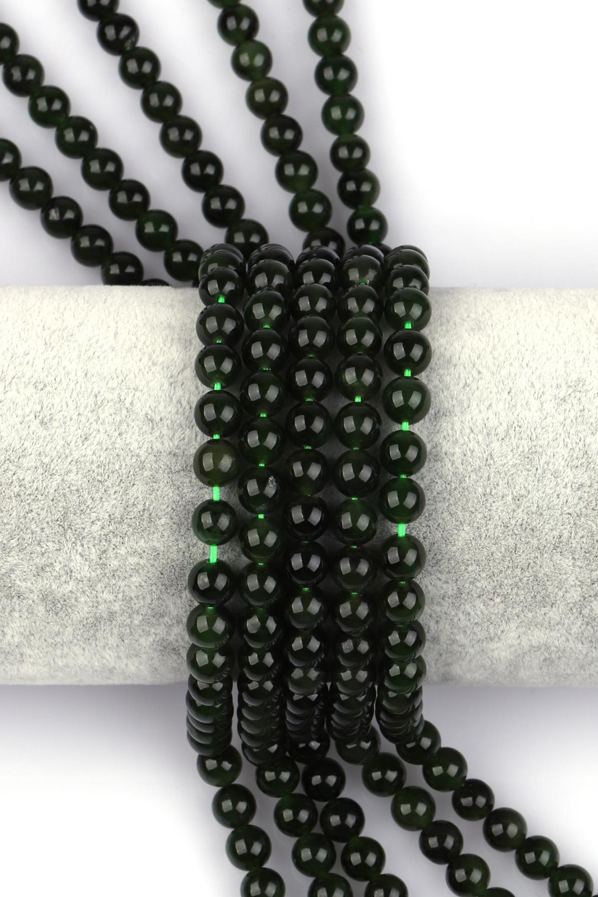 Kanada Yeşim Doğal Taş Dizi 6 mm Küre Kesim