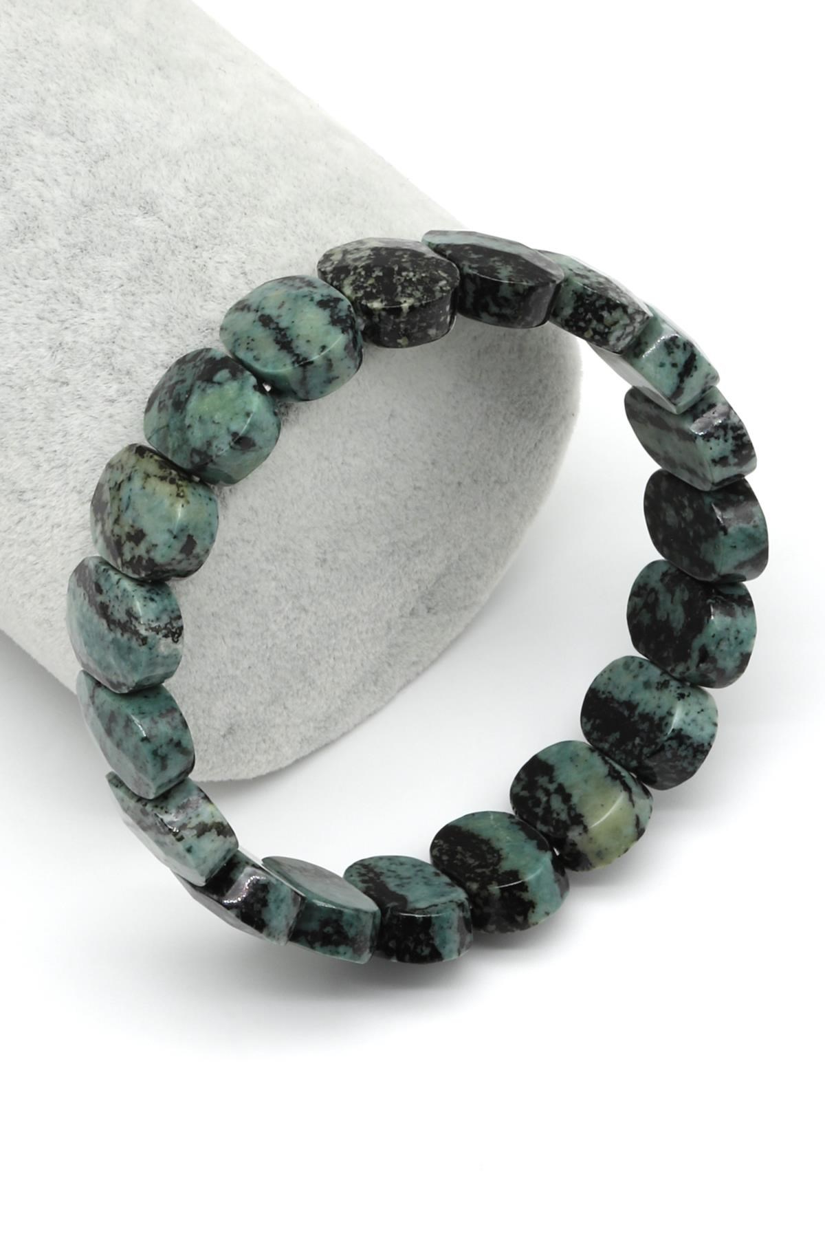 Kanbaba Jasper Doğal Taş Bileklik 10 x 14 mm Özel Kesim