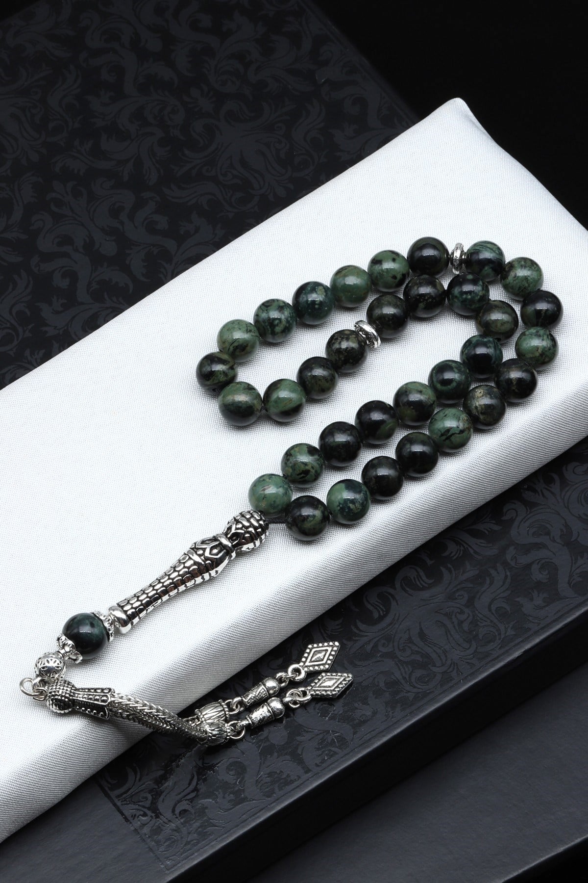 Kanbaba Jasper Doğal Taş Tesbih 8 mm Küre Kesim TSB-0557