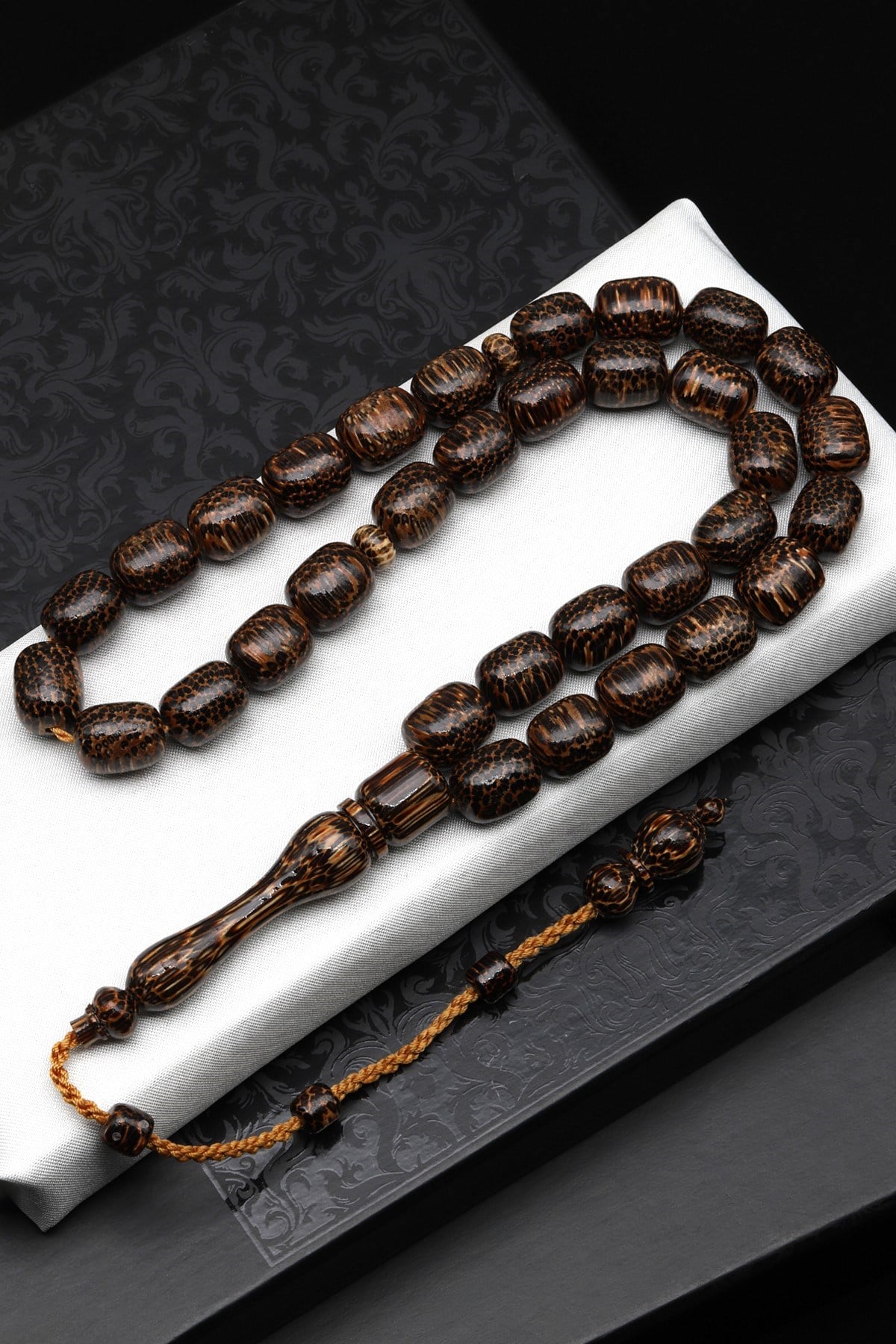 Kaplan Ağacı Tesbih 10 x 13 mm Kapsül Kesim - T-1696