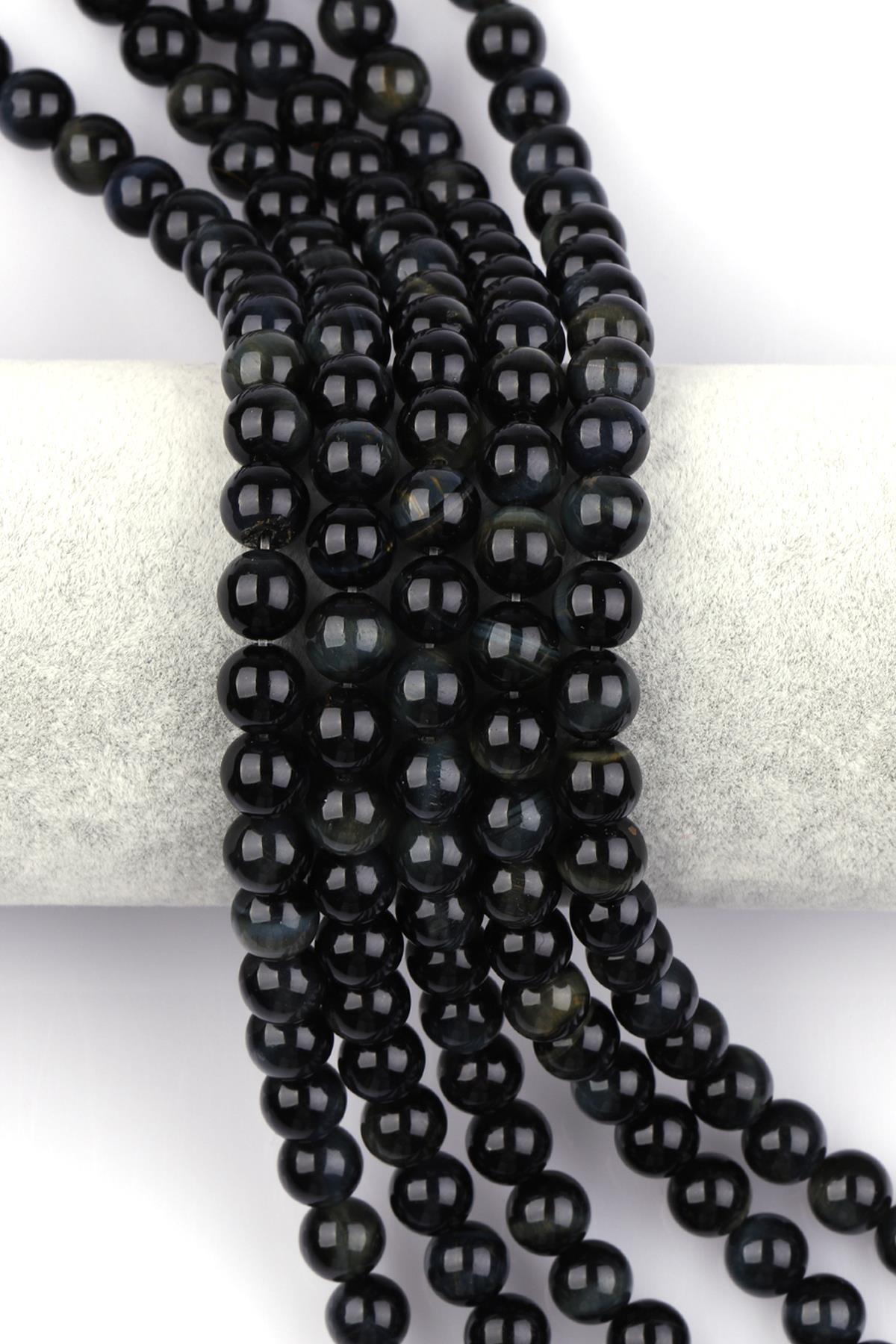 Kaplan Gözü ( A Kalite ) Doğal Taş Dizi 8 mm Küre Kesim