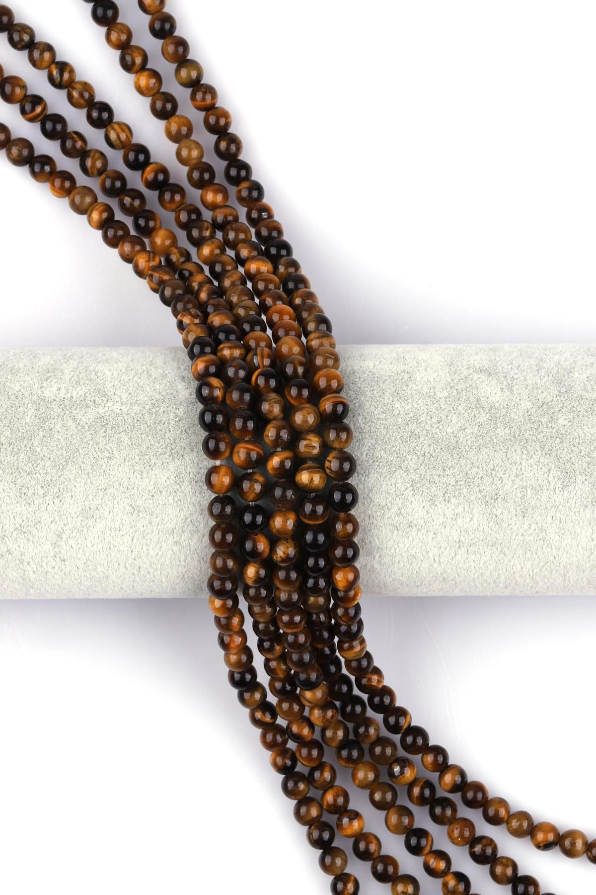 Kaplan Gözü ( AB Kalite ) Doğal Taş Dizi 6 mm Küre Kesim