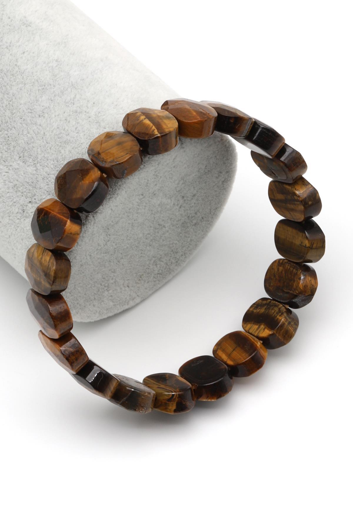 Kaplan Gözü Doğal Taş Bileklik 10 x 14 mm Özel Kesim