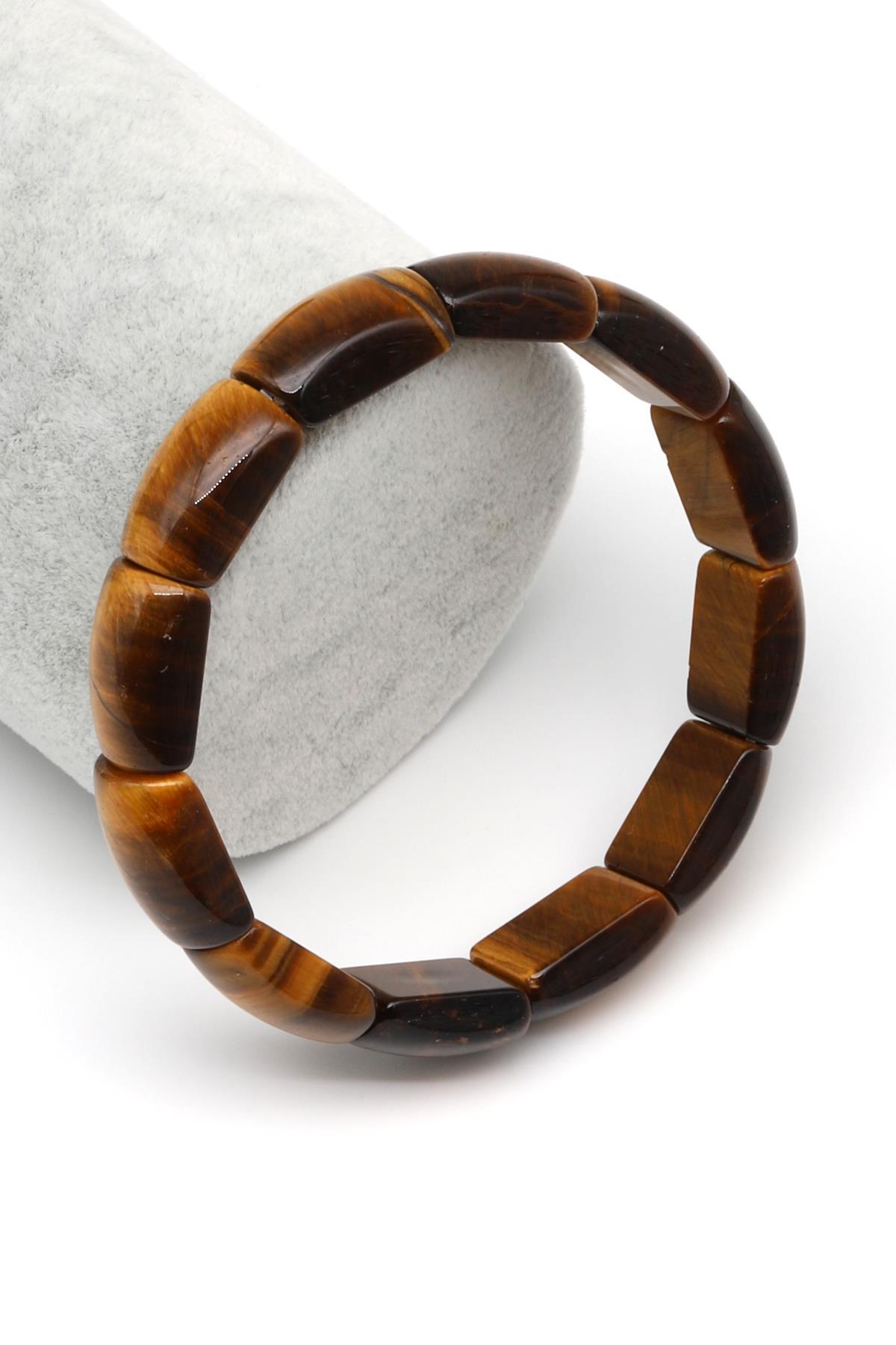 Kaplan Gözü Doğal Taş Bileklik 10 x 17 mm Özel Kesim