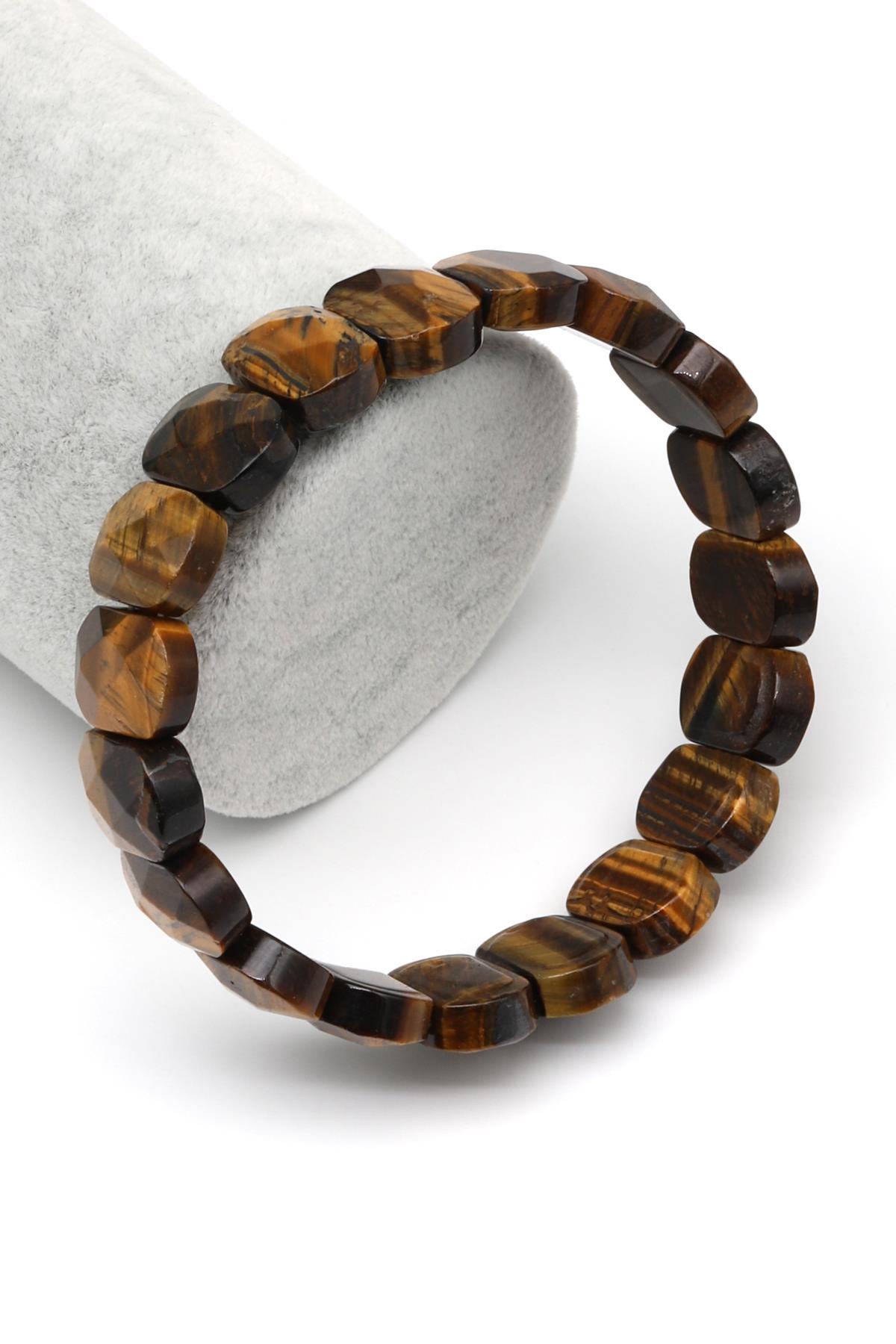 Kaplan Gözü Doğal Taş Bileklik 11 x 15 mm Özel Kesim