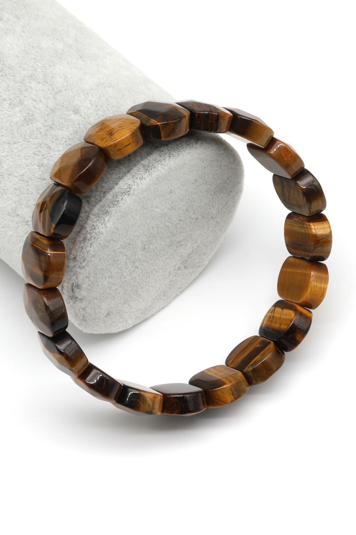 Kaplan Gözü Doğal Taş Bileklik 11 x 15 mm Özel Kesim