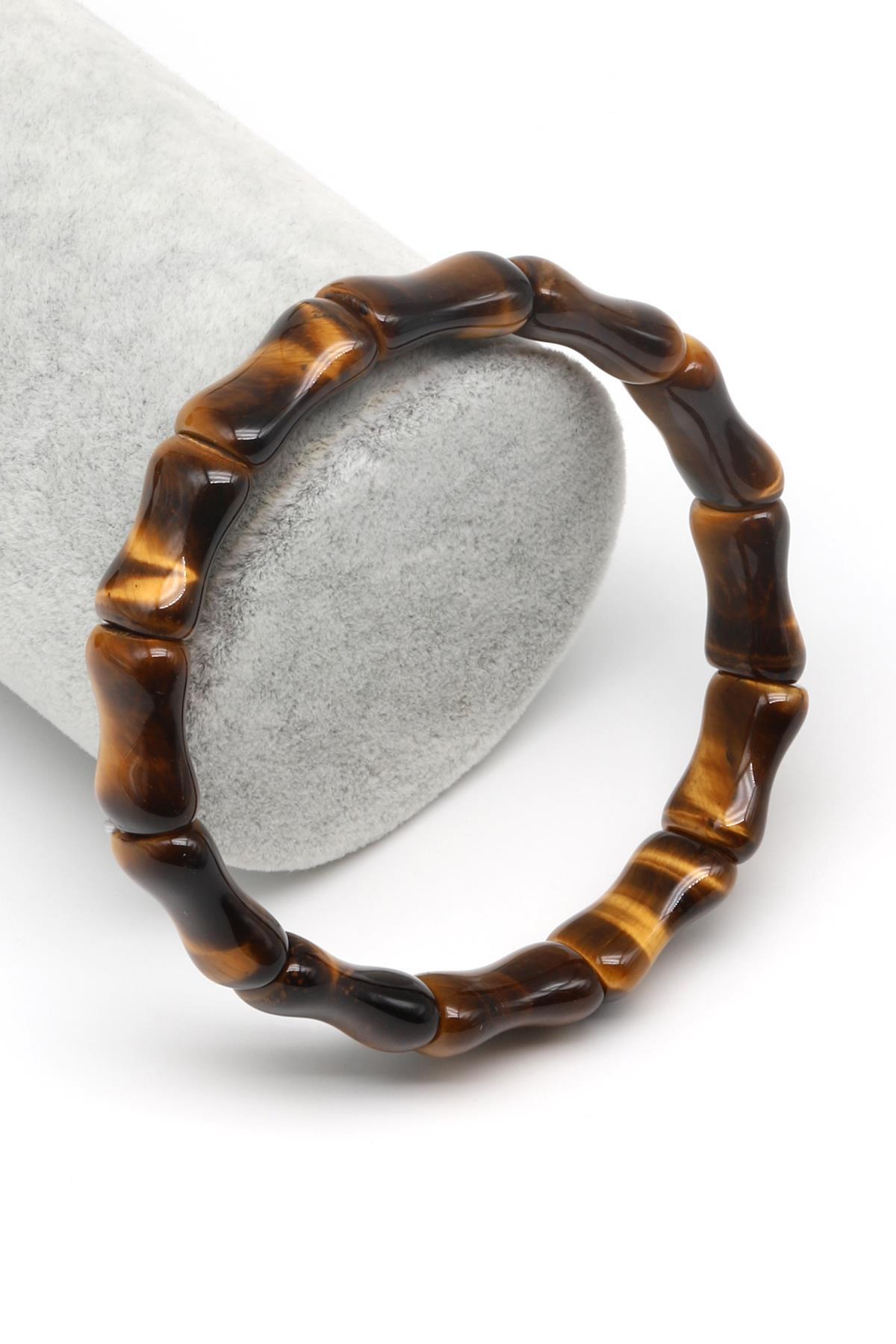 Kaplan Gözü Doğal Taş Bileklik 9 x 16 mm Özel Kesim