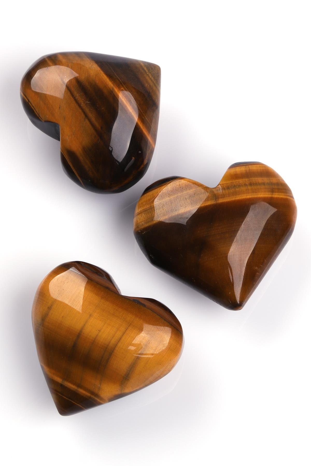 Kaplan Gözü Doğal Taş Kalp