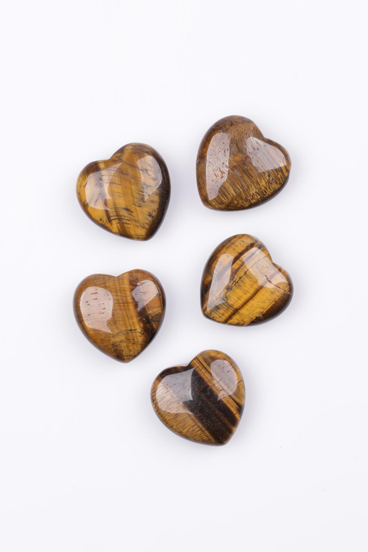 Kaplan Gözü Doğal Taş Kalp