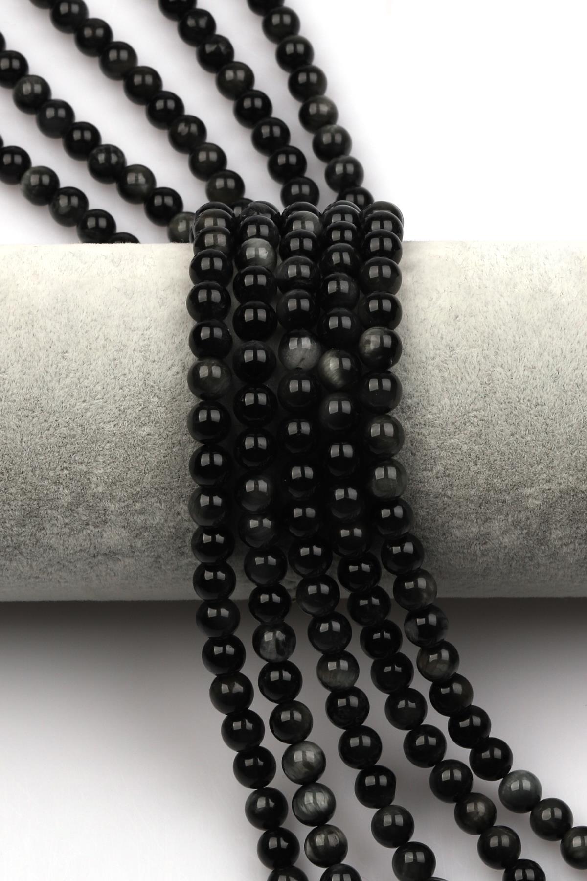 Kartal Gözü Doğal Taş Dizi 6 mm Küre Kesim