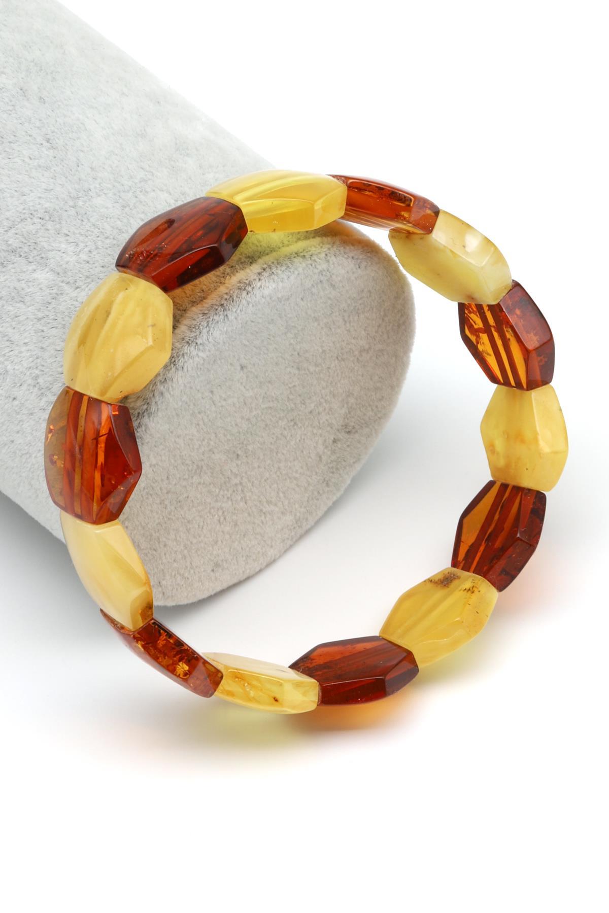 Kehribar Bileklik 15 x 18 mm Özel Kesim