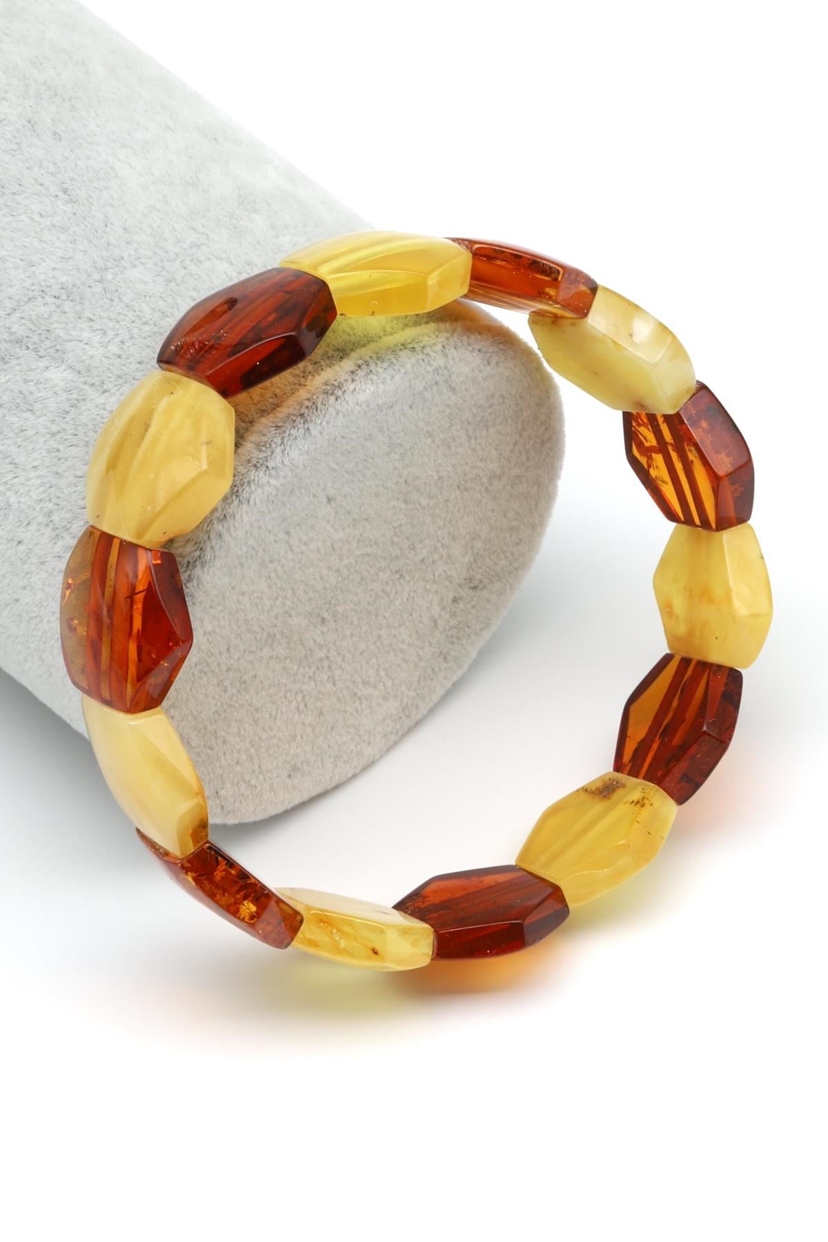 Kehribar Bileklik 15 x 18 mm Özel Kesim