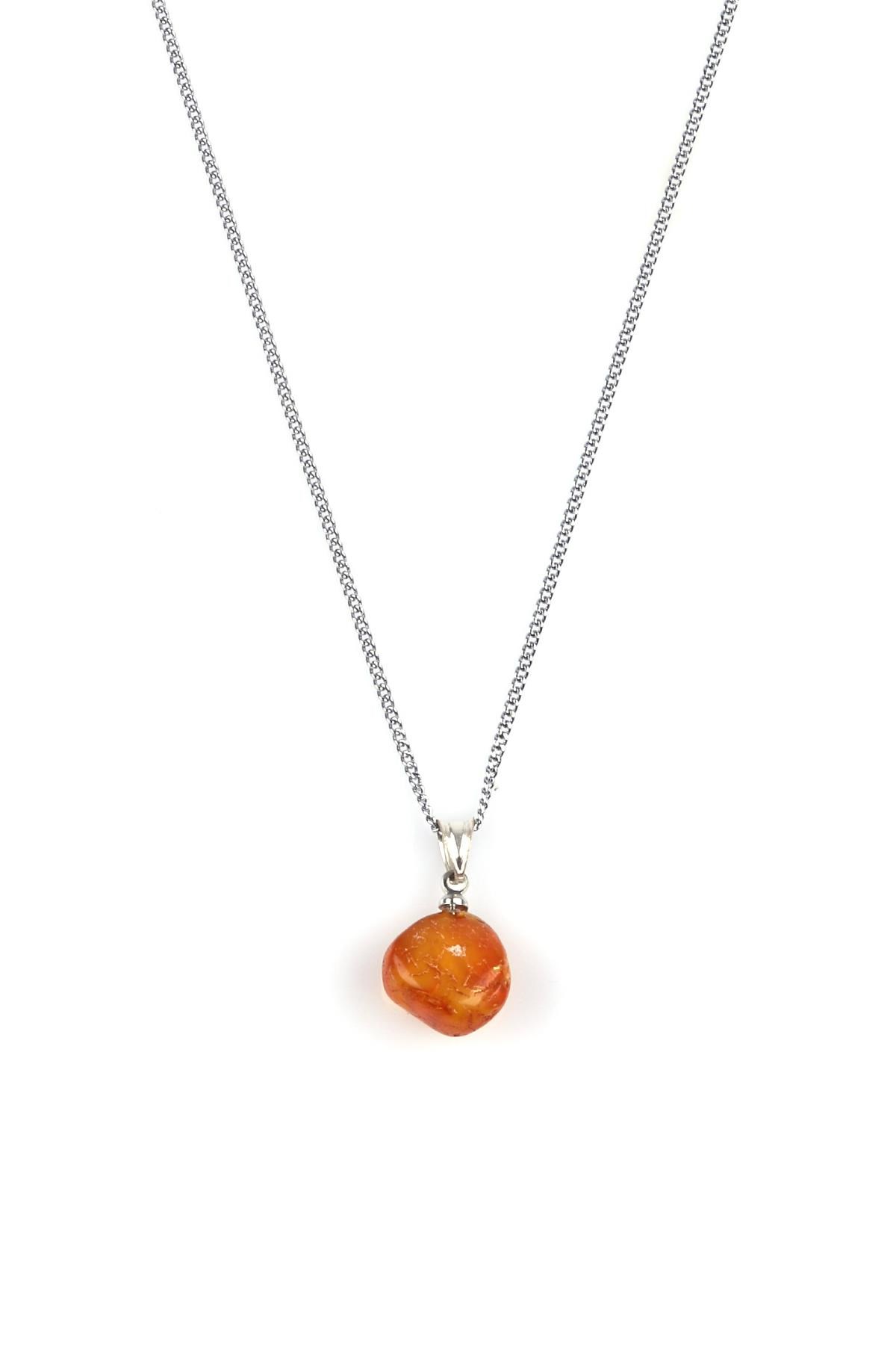 Kehribar Doğal Taş Kolye