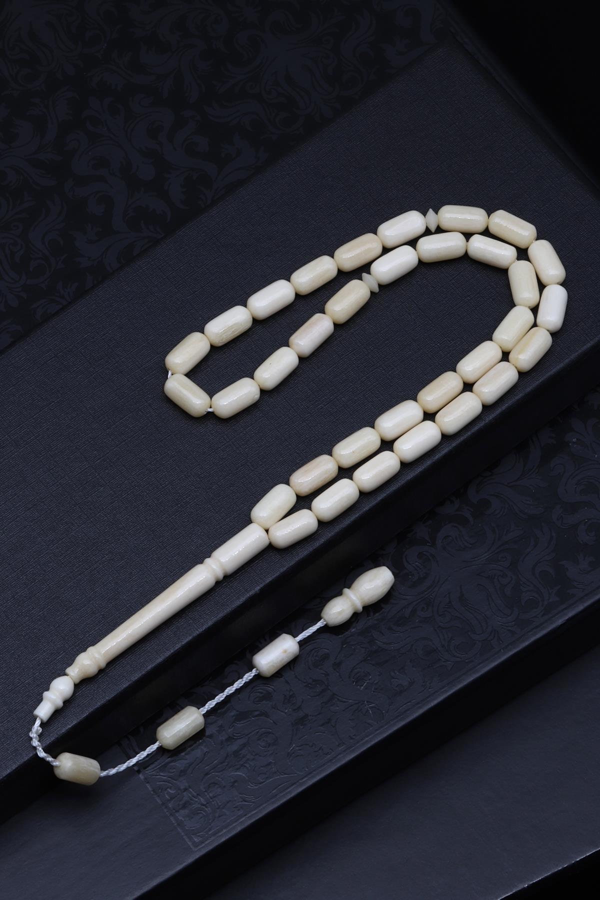 Kemik Tesbih 5 x 10 mm Küre Kesim - T-1523