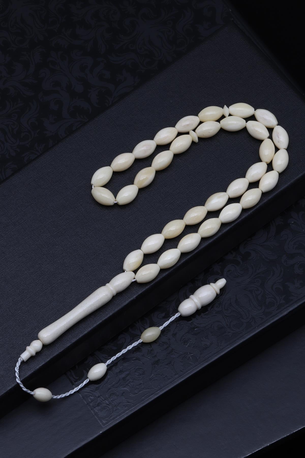 Kemik Tesbih 6 x 10 mm Arpa Kesim - T-1524