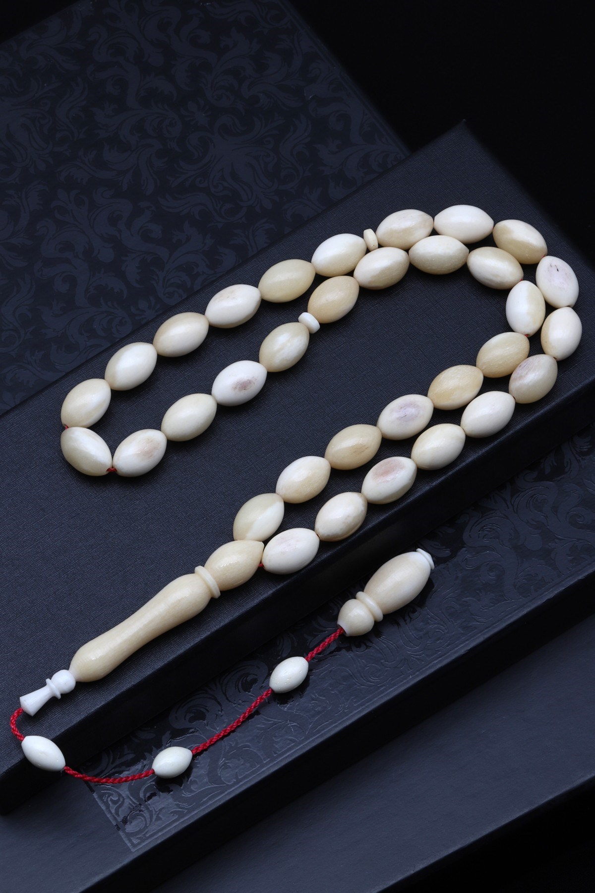 Kemik Tesbih 8 x 13 mm Arpa Kesim - T-1646