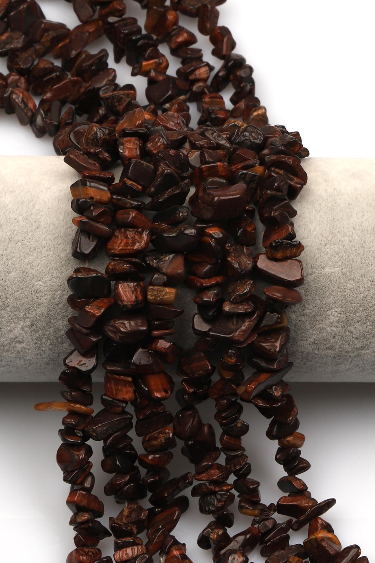 Kırmızı Kaplan Gözü Doğal Taş Kırıktaş Dizi