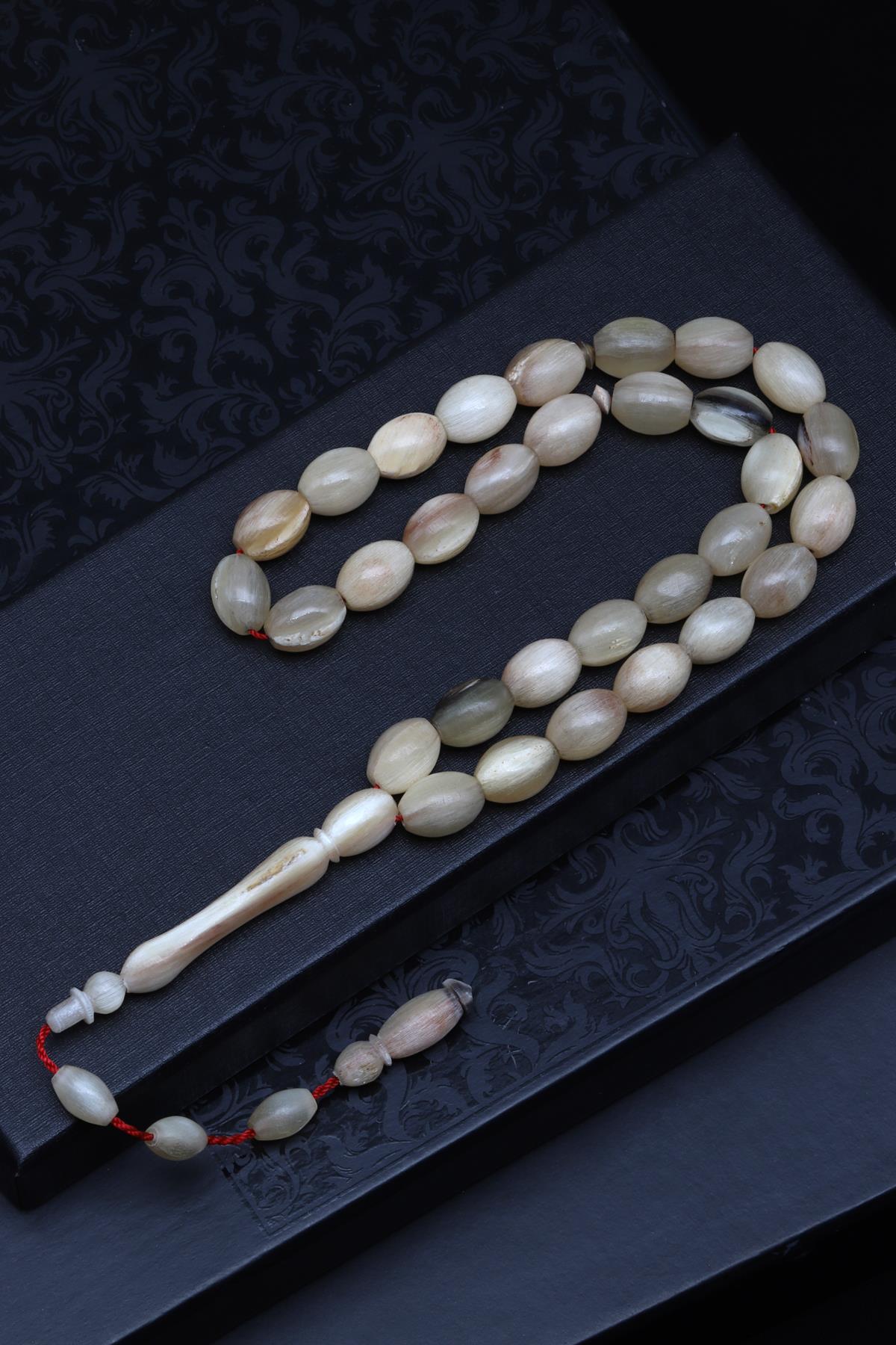 Koç Boynuzu Tesbih 8 x 11 mm Kesme Beyzi Kesim