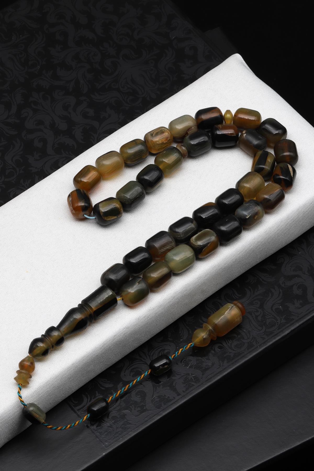 Koç Boynuzu Tesbih 9 x 10 mm Silindir Kesim