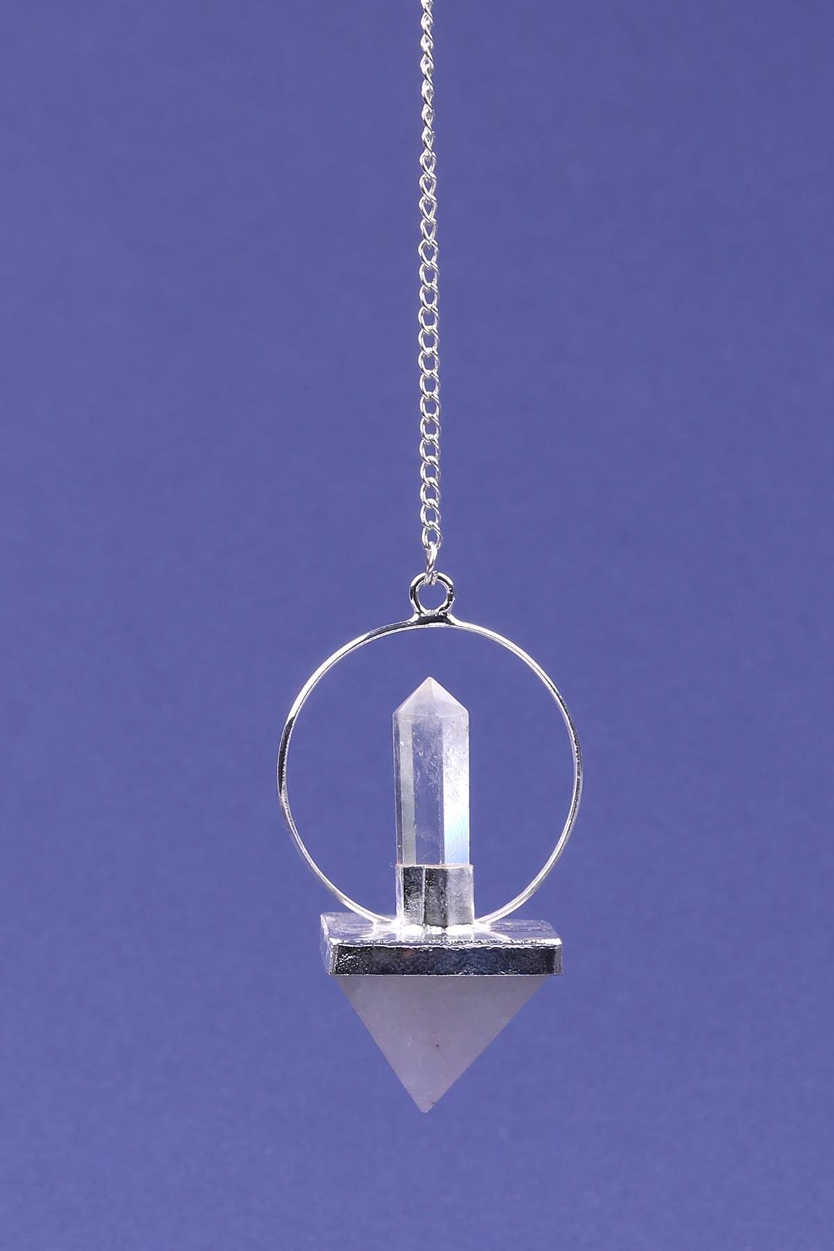 Kristal Kuvars Doğal Taş Pandül