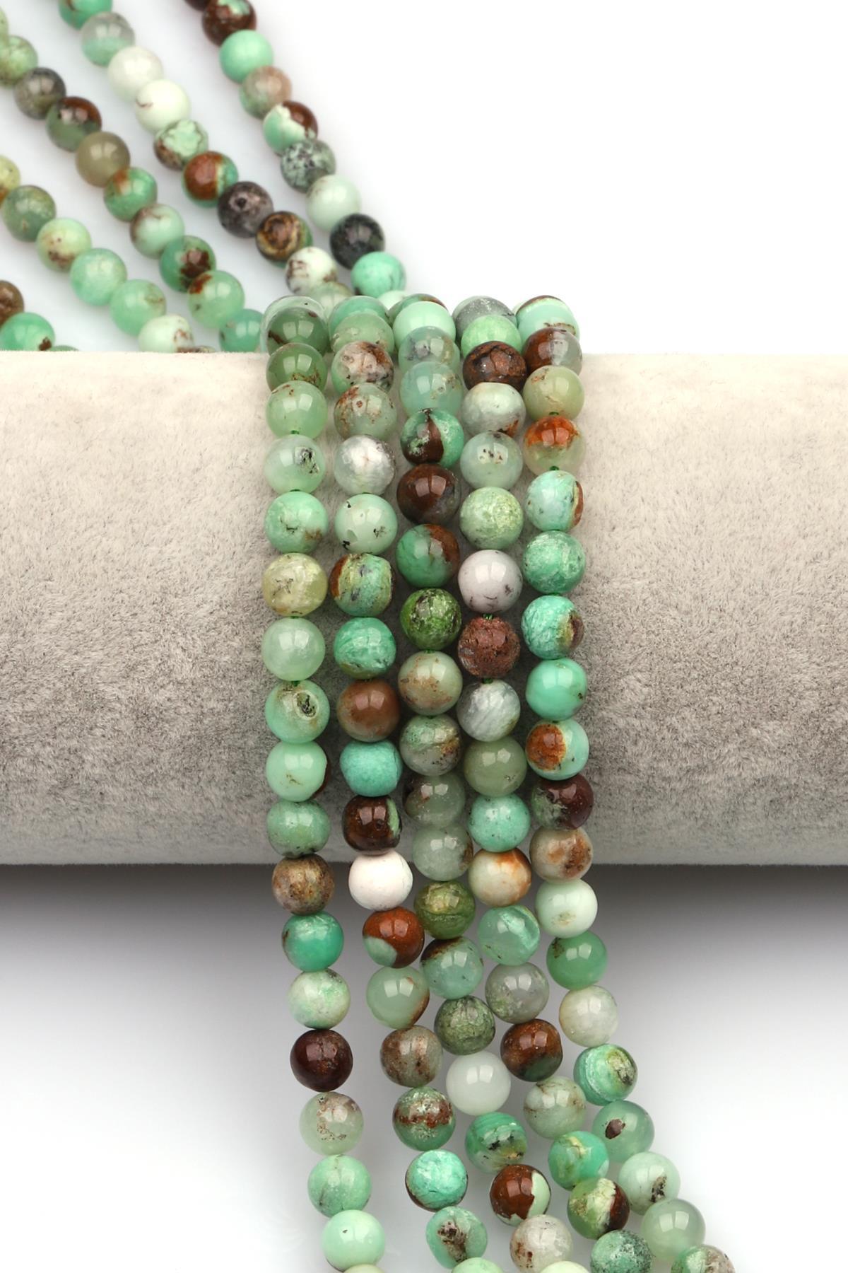 Krizopras Doğaltaş ( AB Kalite ) Dizi 6 mm Küre Kesim