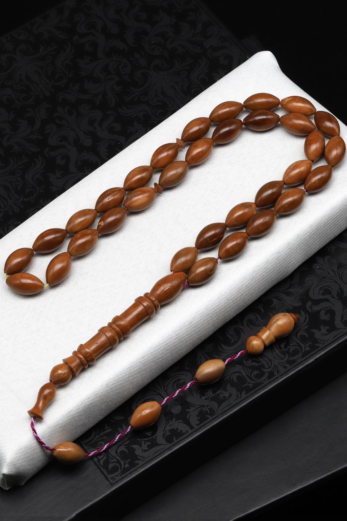 Kuka Ağacı Tesbih 8 x 13 mm Arpa Kesim