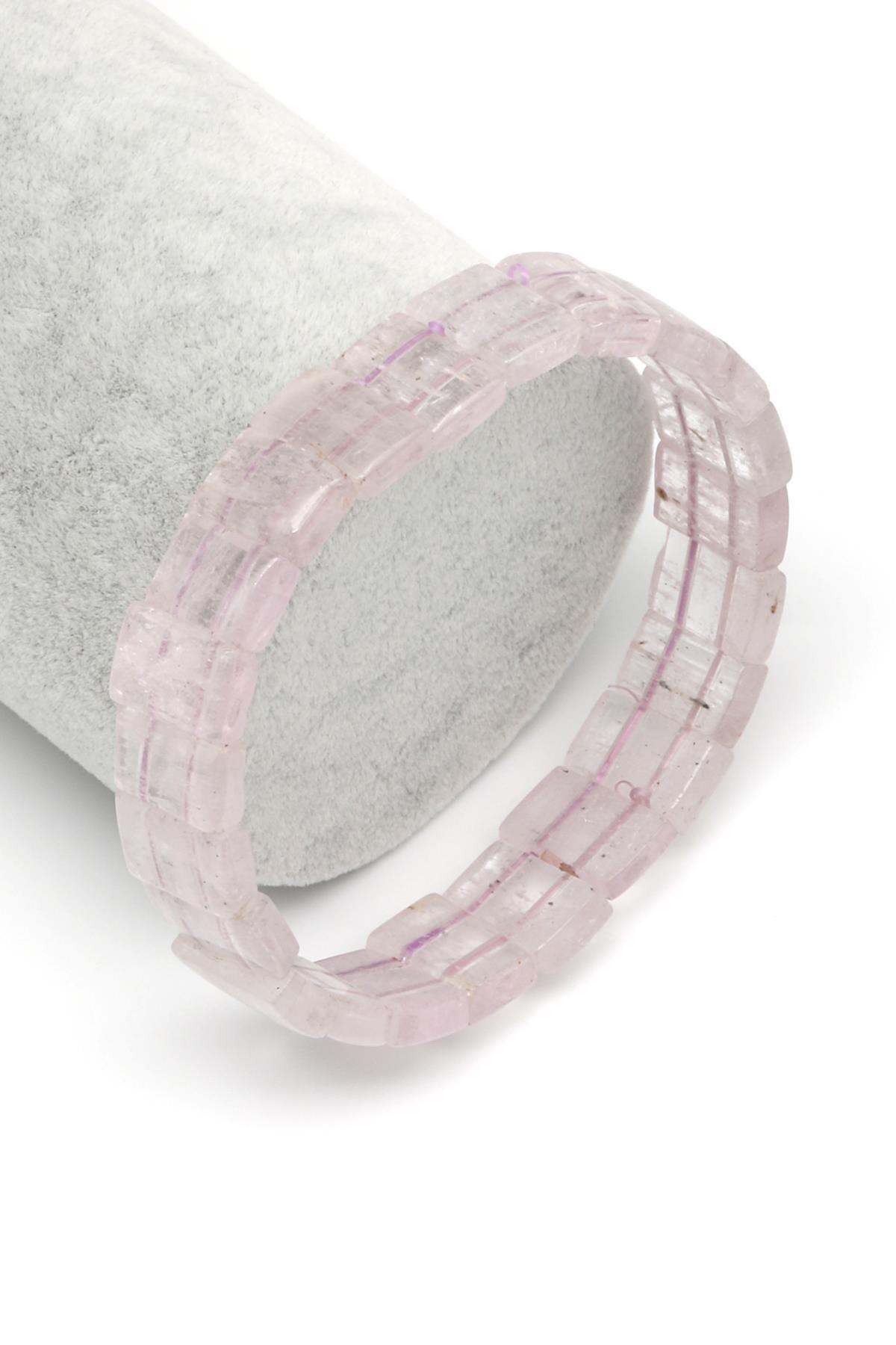 Kunzit Doğal Taş Bileklik 8 x 13 mm Özel Kesim