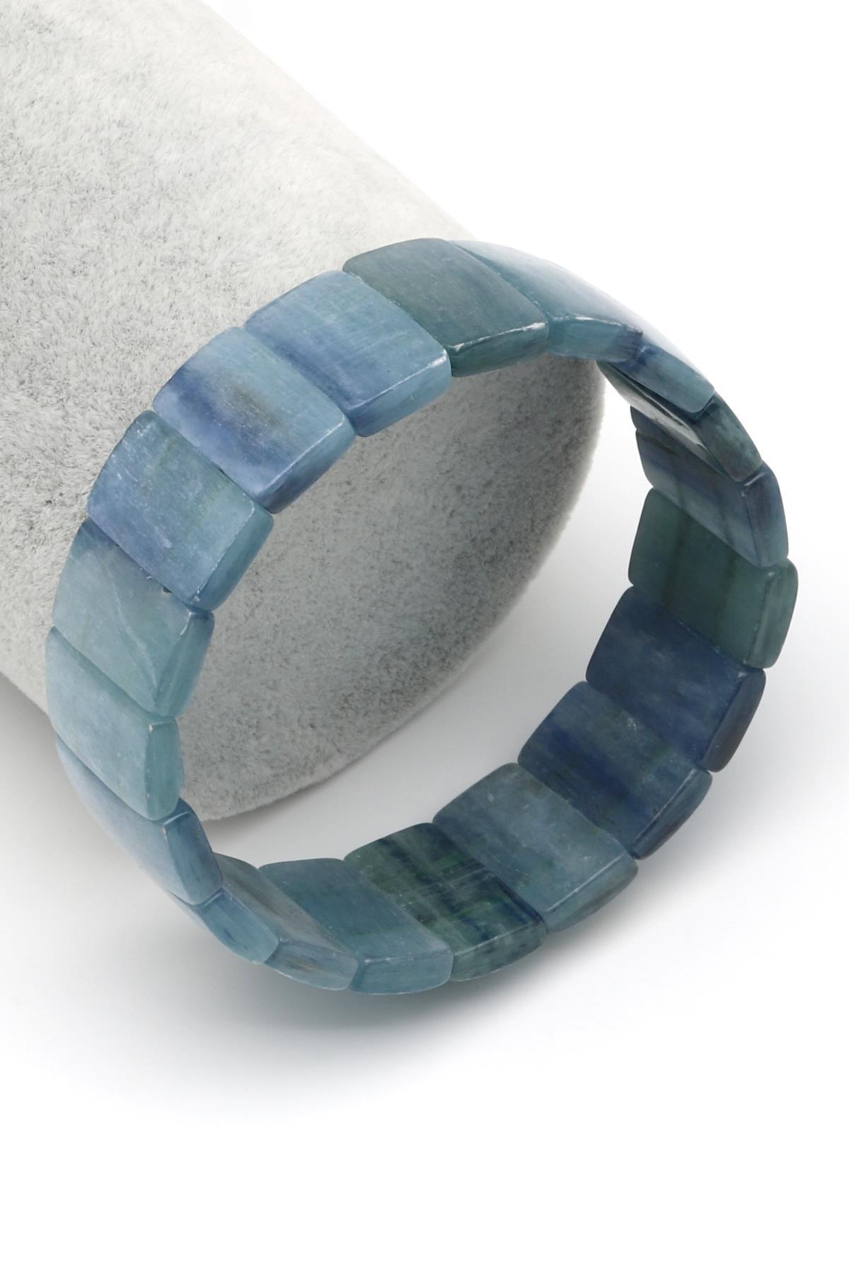 Kyanit Doğal Taş Bileklik 10 x 17 mm Özel Kesim