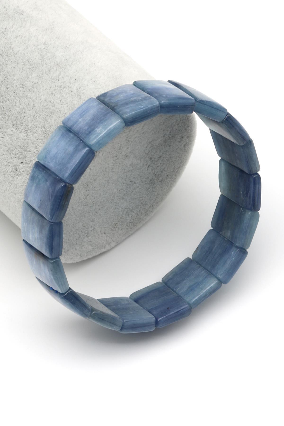 Kyanit Doğal Taş Bileklik 11 x 16 mm Özel Kesim