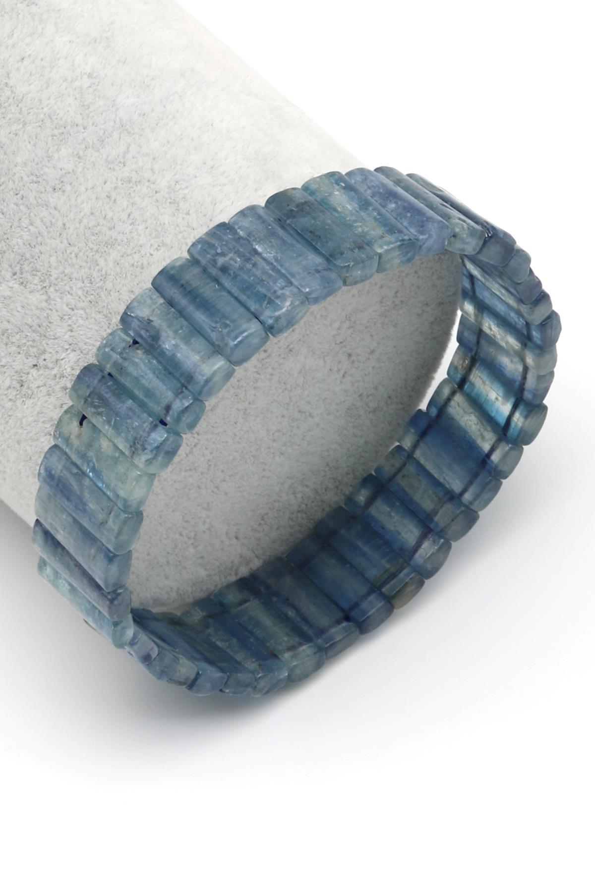 Kyanit Doğal Taş Bileklik 4 x 14 mm Özel Kesim